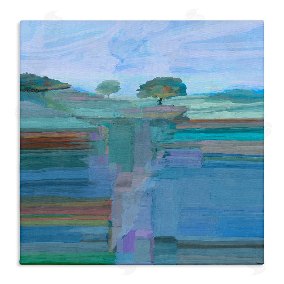 Michael Tienhaara Contemporary Trees Underground View Stretched Canvas Wall Art Print