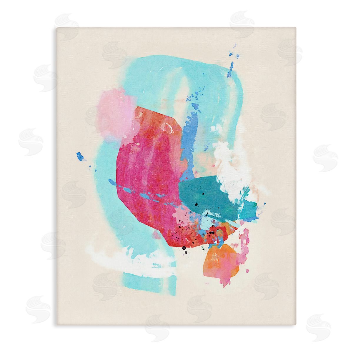 Suzanne Nicoll Fun Pink Abstract Strokes