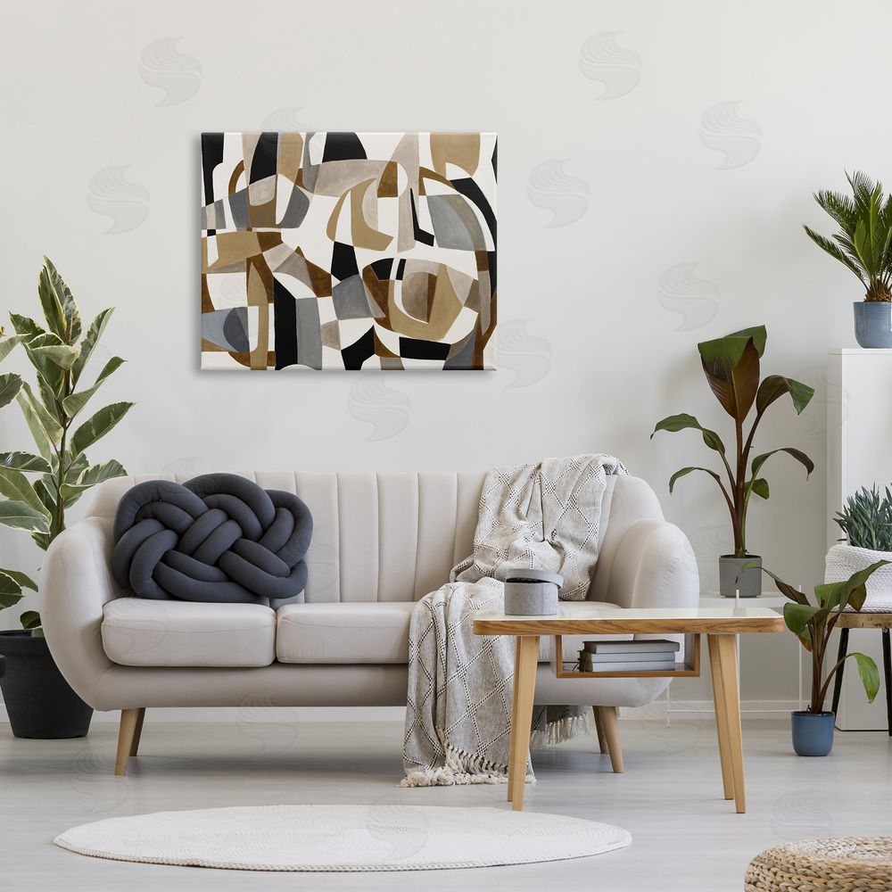 Liz Jardine Brown Overlapping Geometric Shapes