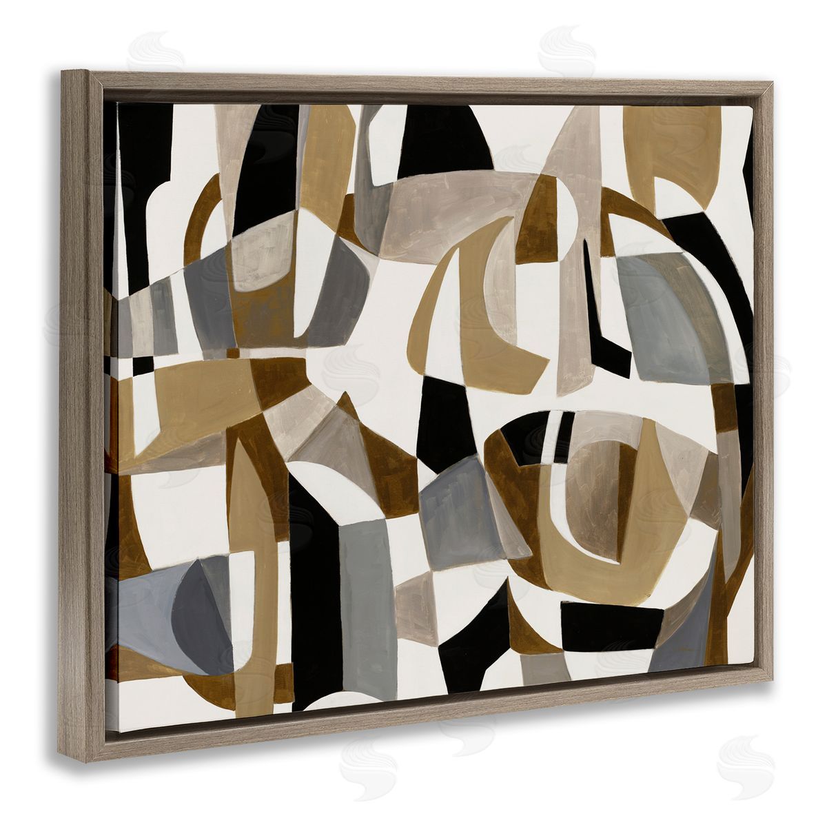 Liz Jardine Brown Overlapping Geometric Shapes
