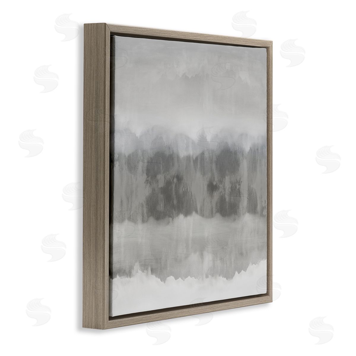 Rachel Springer Grey Abstract Nature Fog Brown Floating Frame Canvas Wall Art Print
