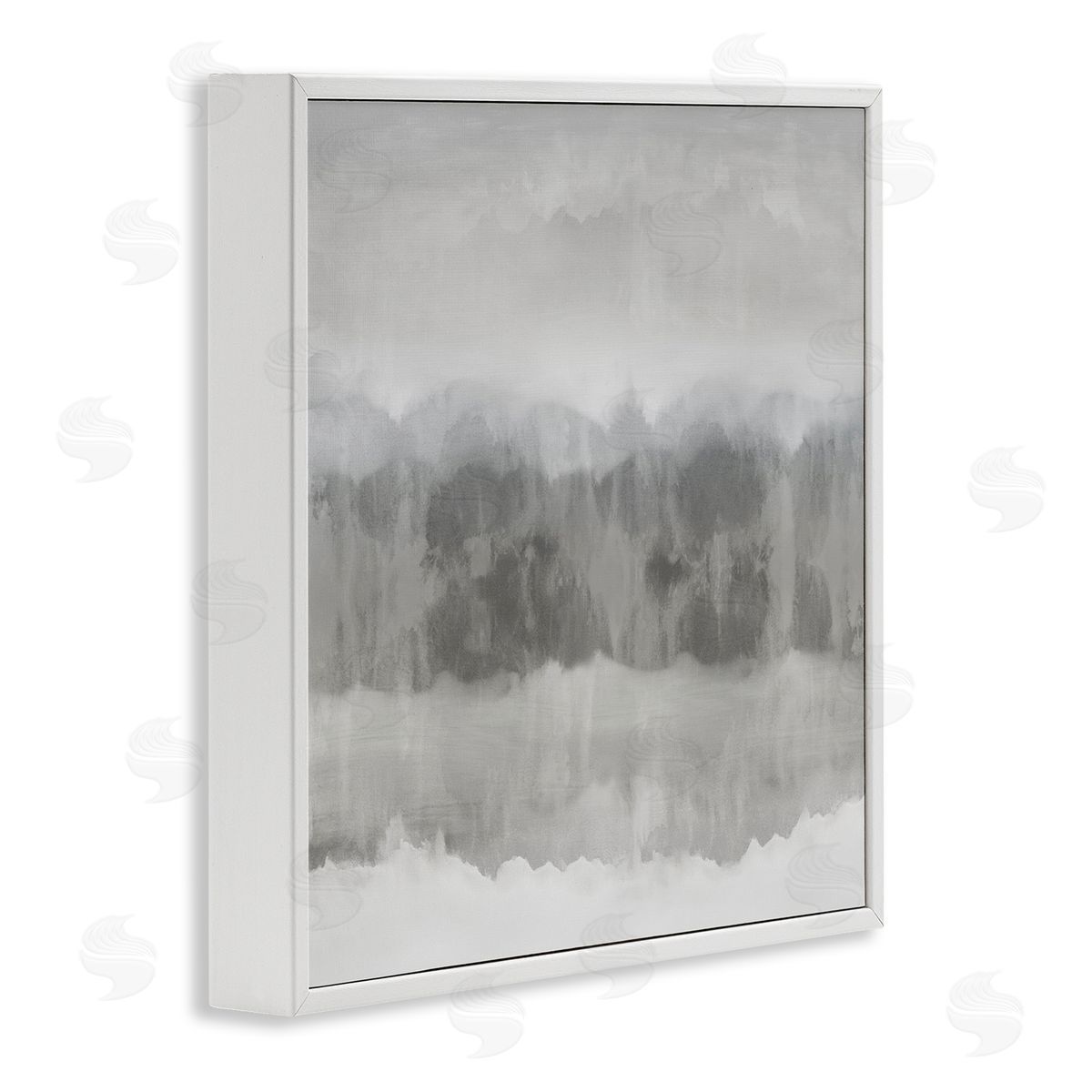 Rachel Springer Grey Abstract Nature Fog White Framed Glicee Wall Art Print