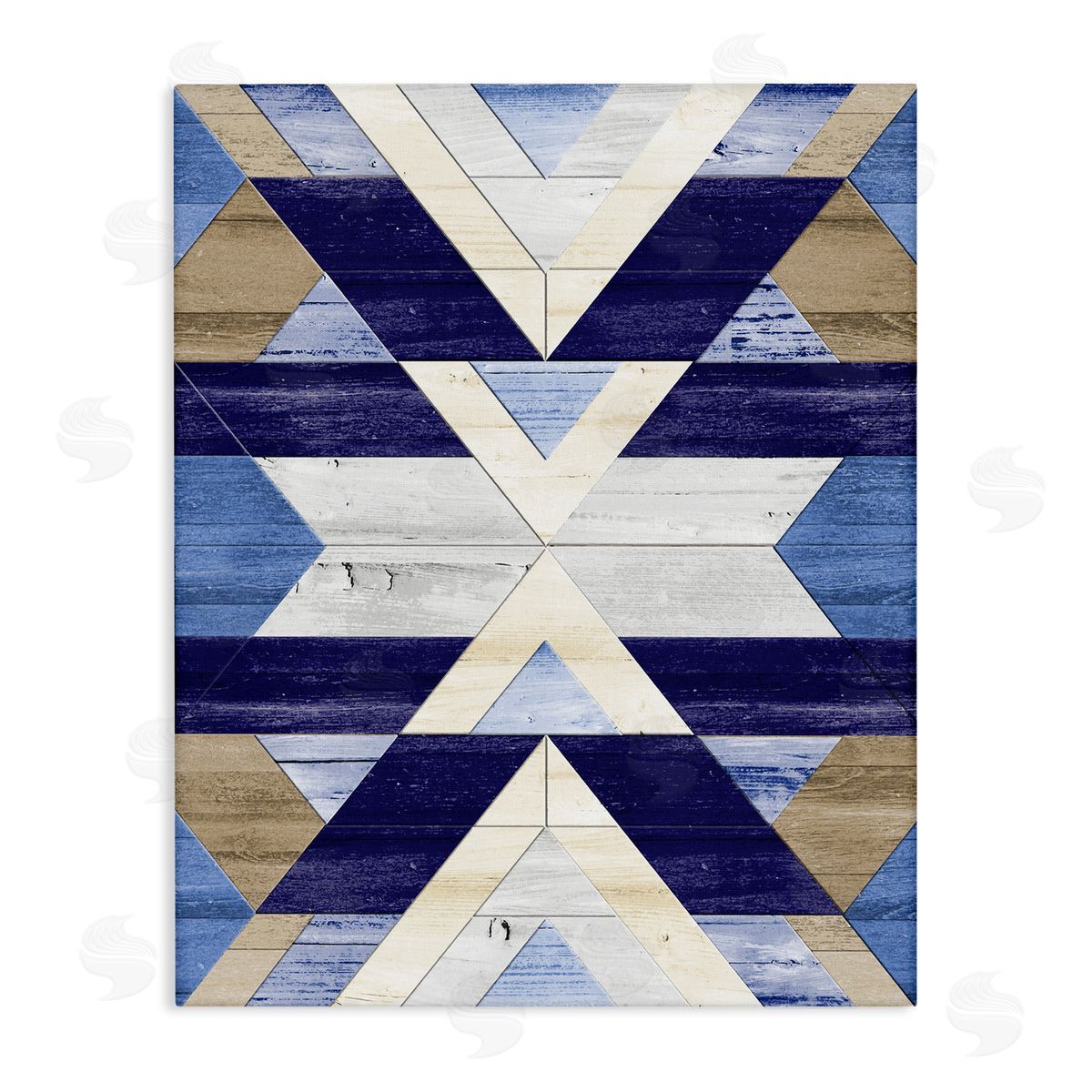 Erica Billups Blue Rustic Aztec Pattern