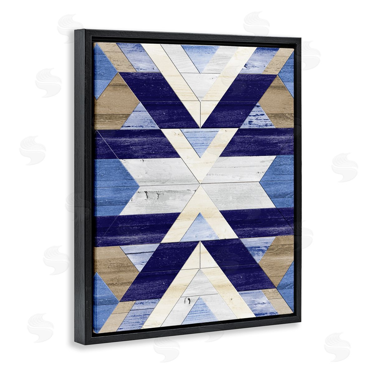 Erica Billups Blue Rustic Aztec Pattern