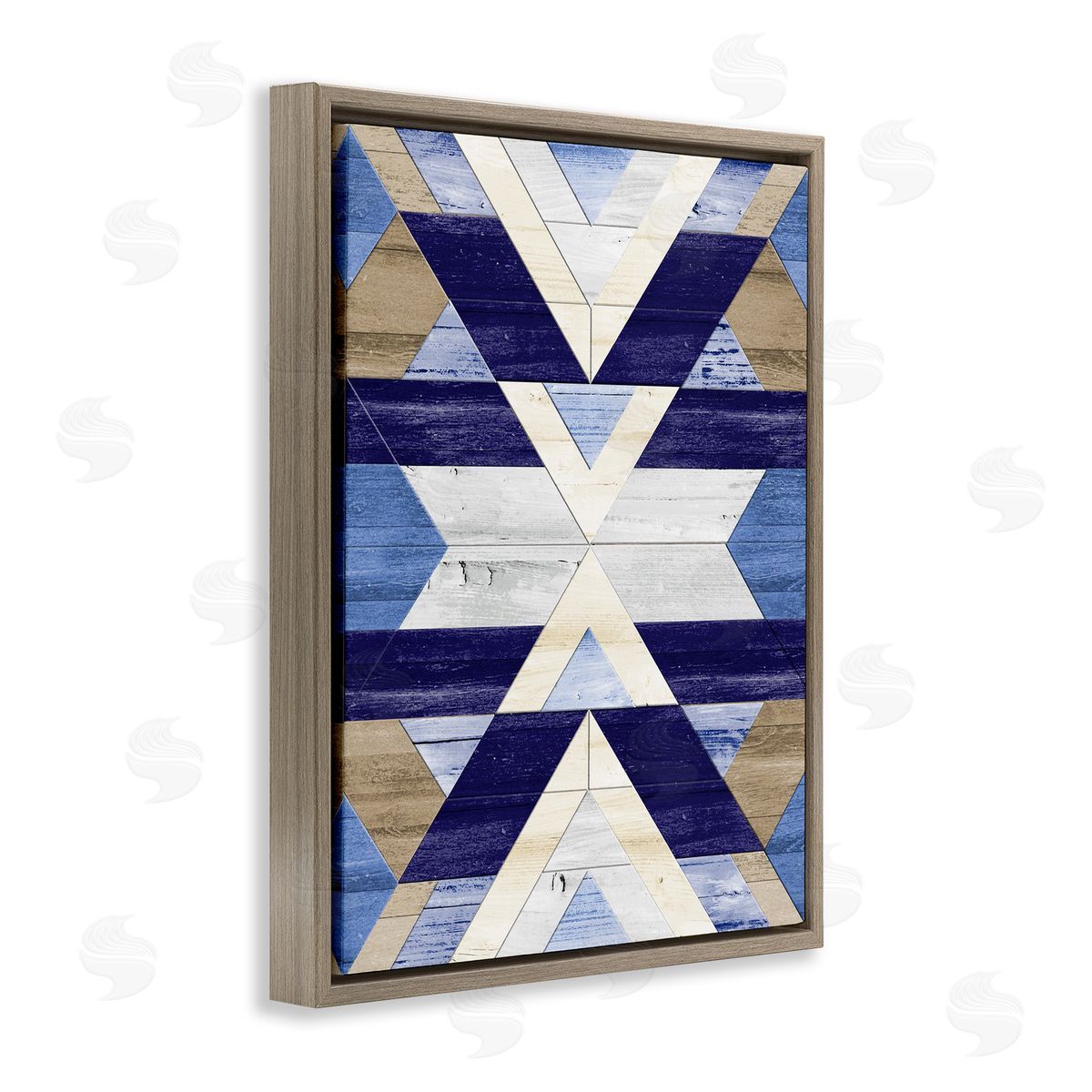 Erica Billups Blue Rustic Aztec Pattern