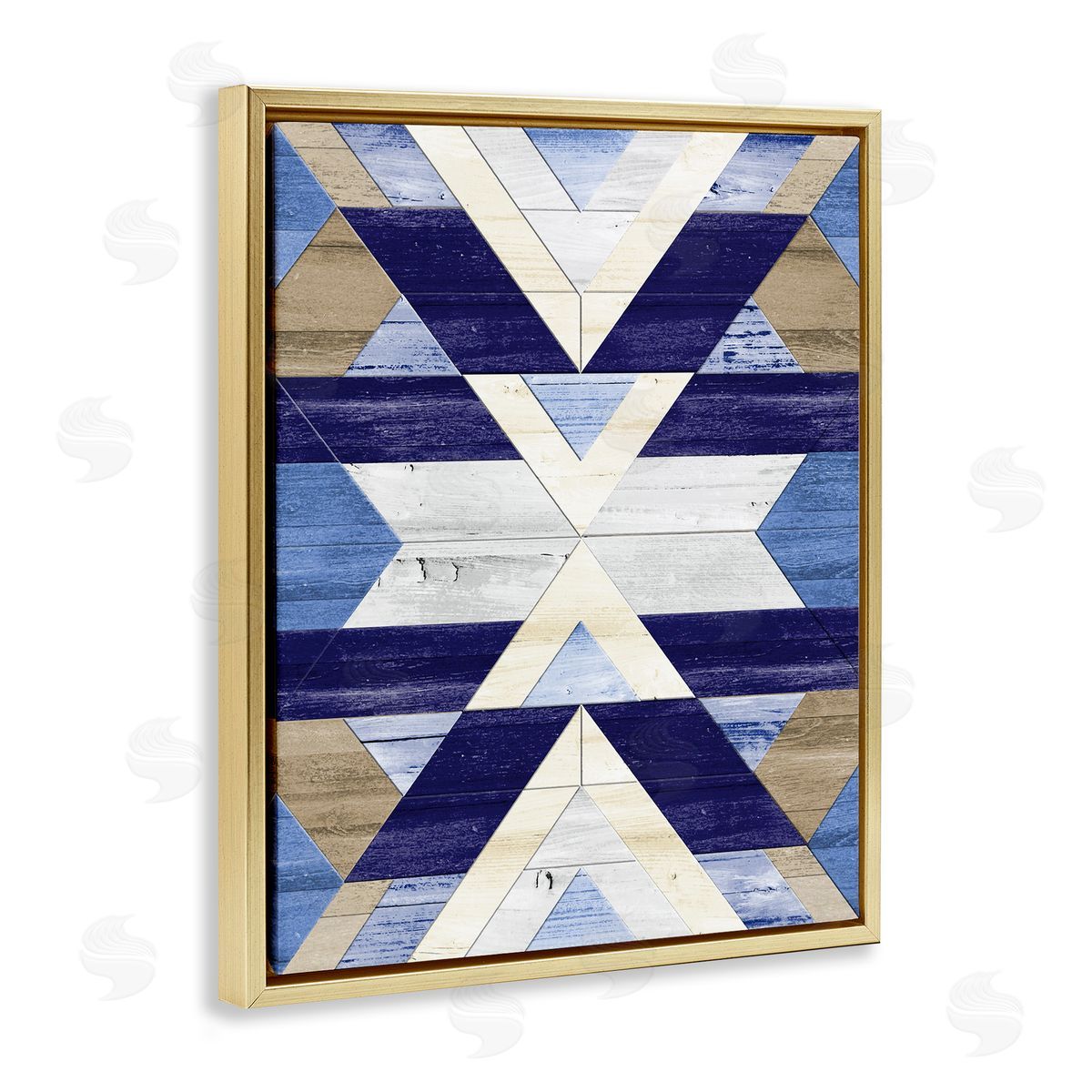 Erica Billups Blue Rustic Aztec Pattern