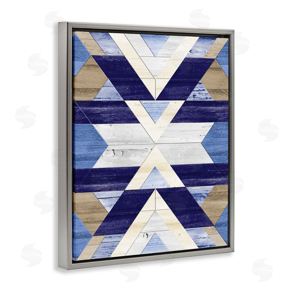 Erica Billups Blue Rustic Aztec Pattern