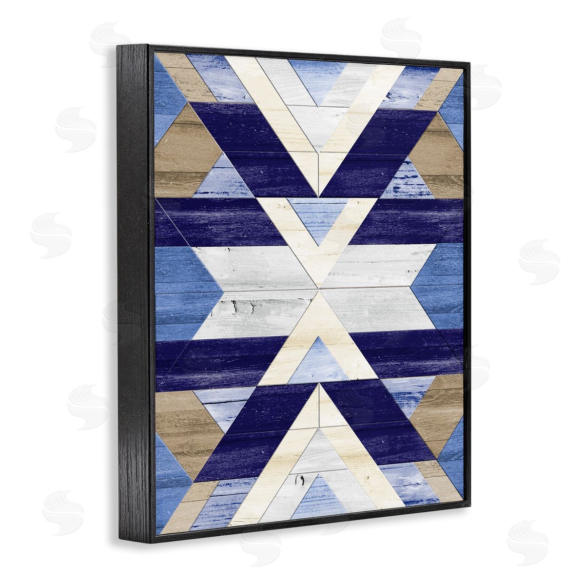Erica Billups Blue Rustic Aztec Pattern