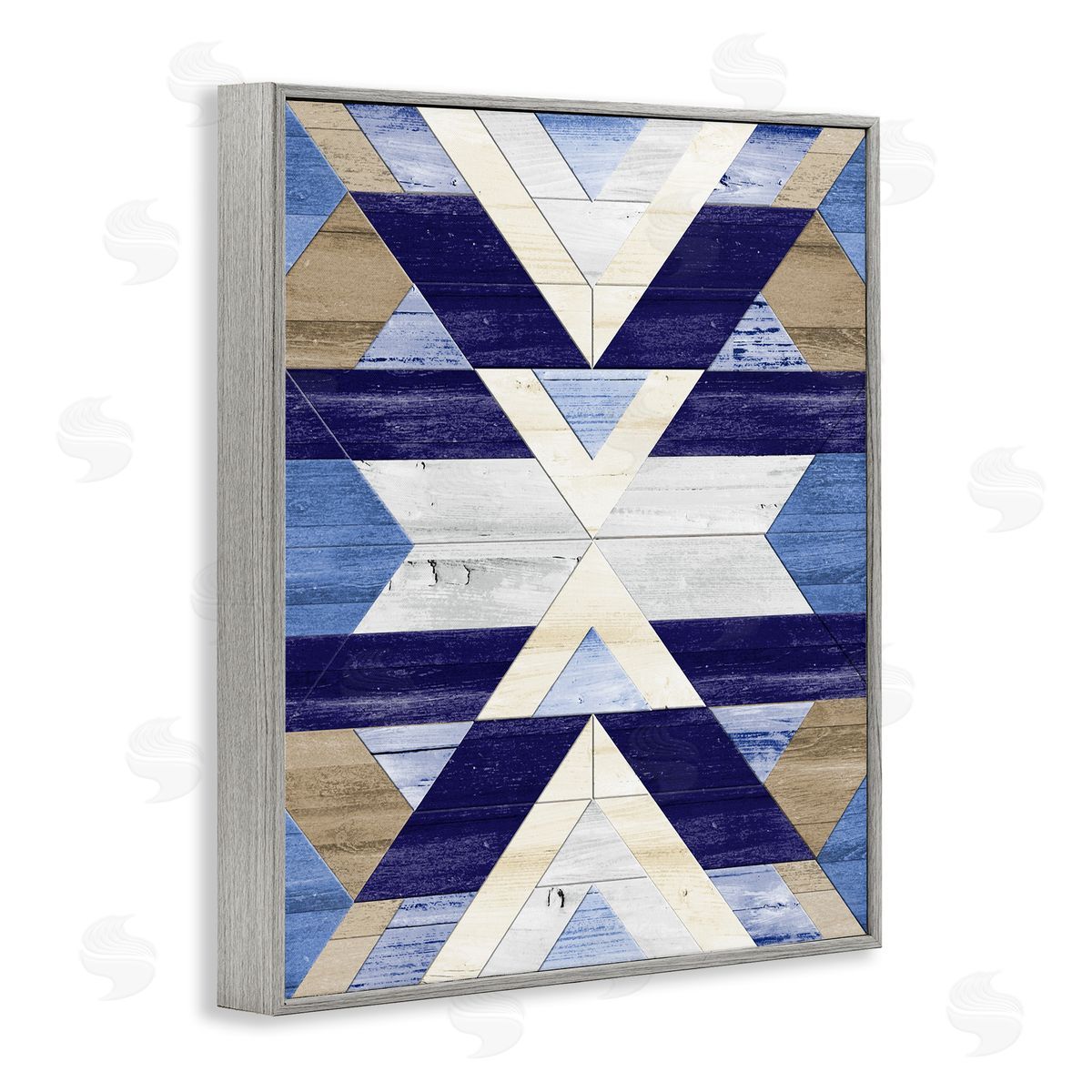 Erica Billups Blue Rustic Aztec Pattern