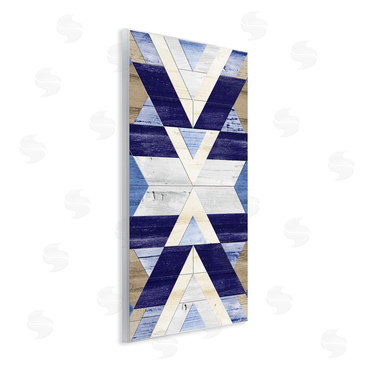Erica Billups Blue Rustic Aztec Pattern