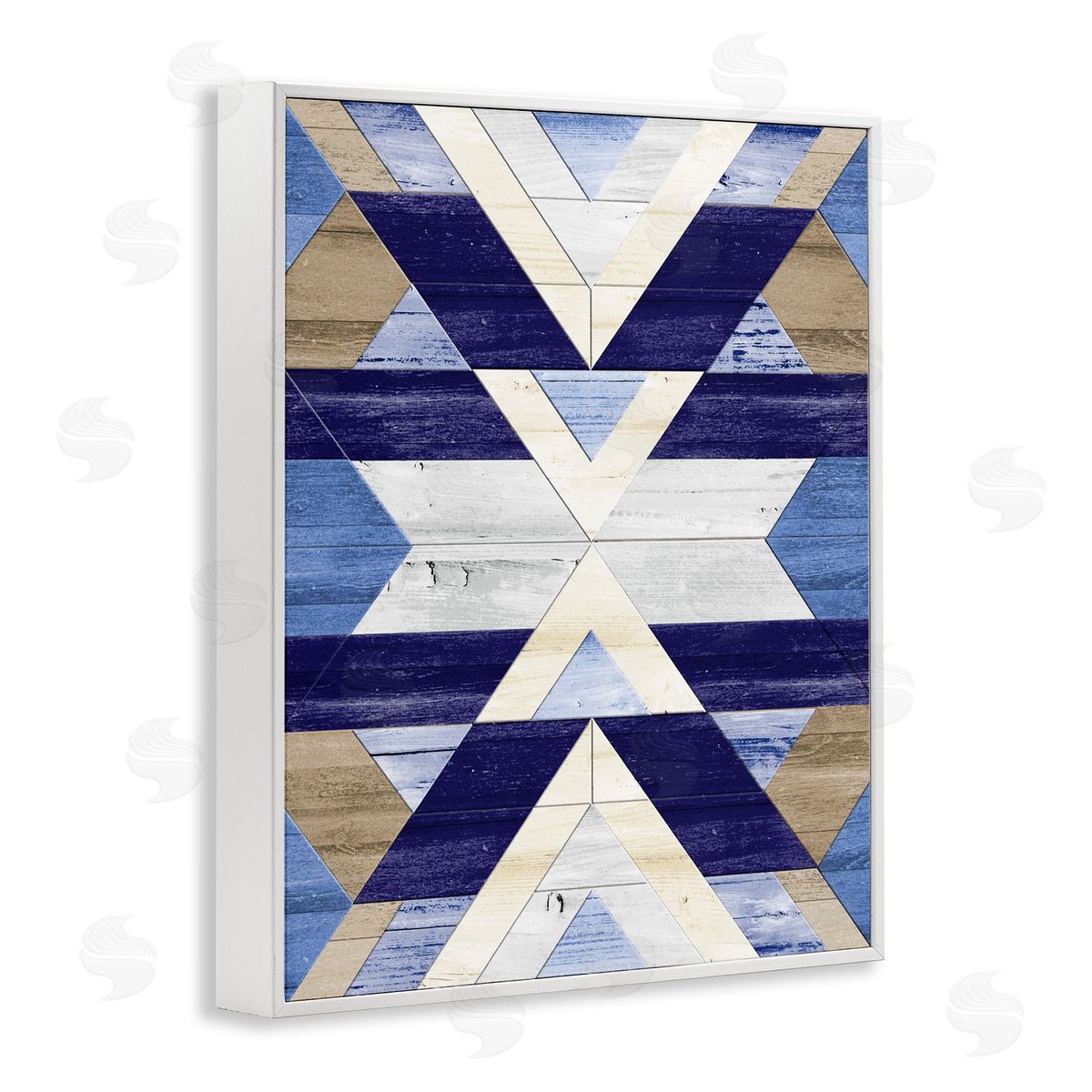 Erica Billups Blue Rustic Aztec Pattern