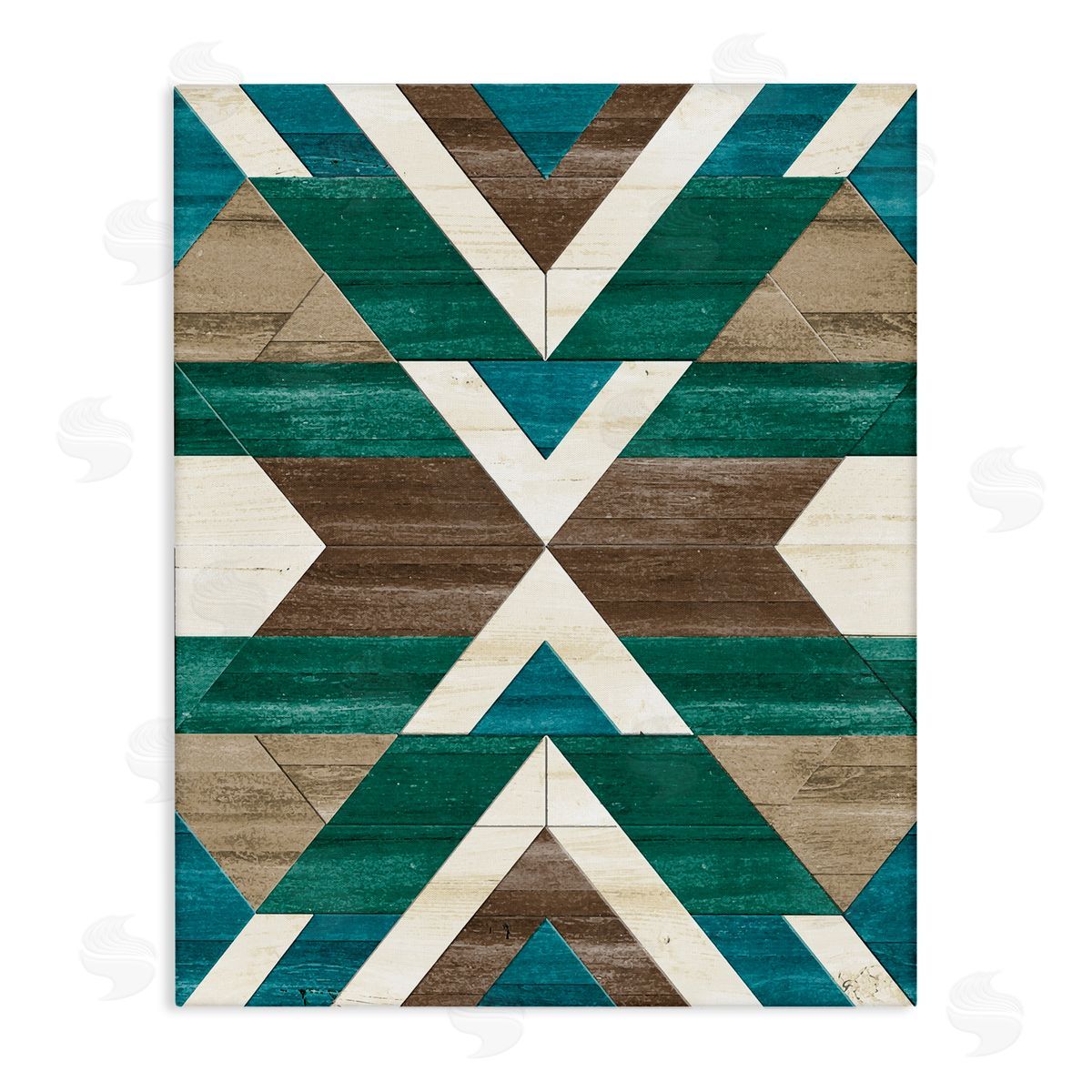 Erica Billups Green Aztec Geometric Pattern