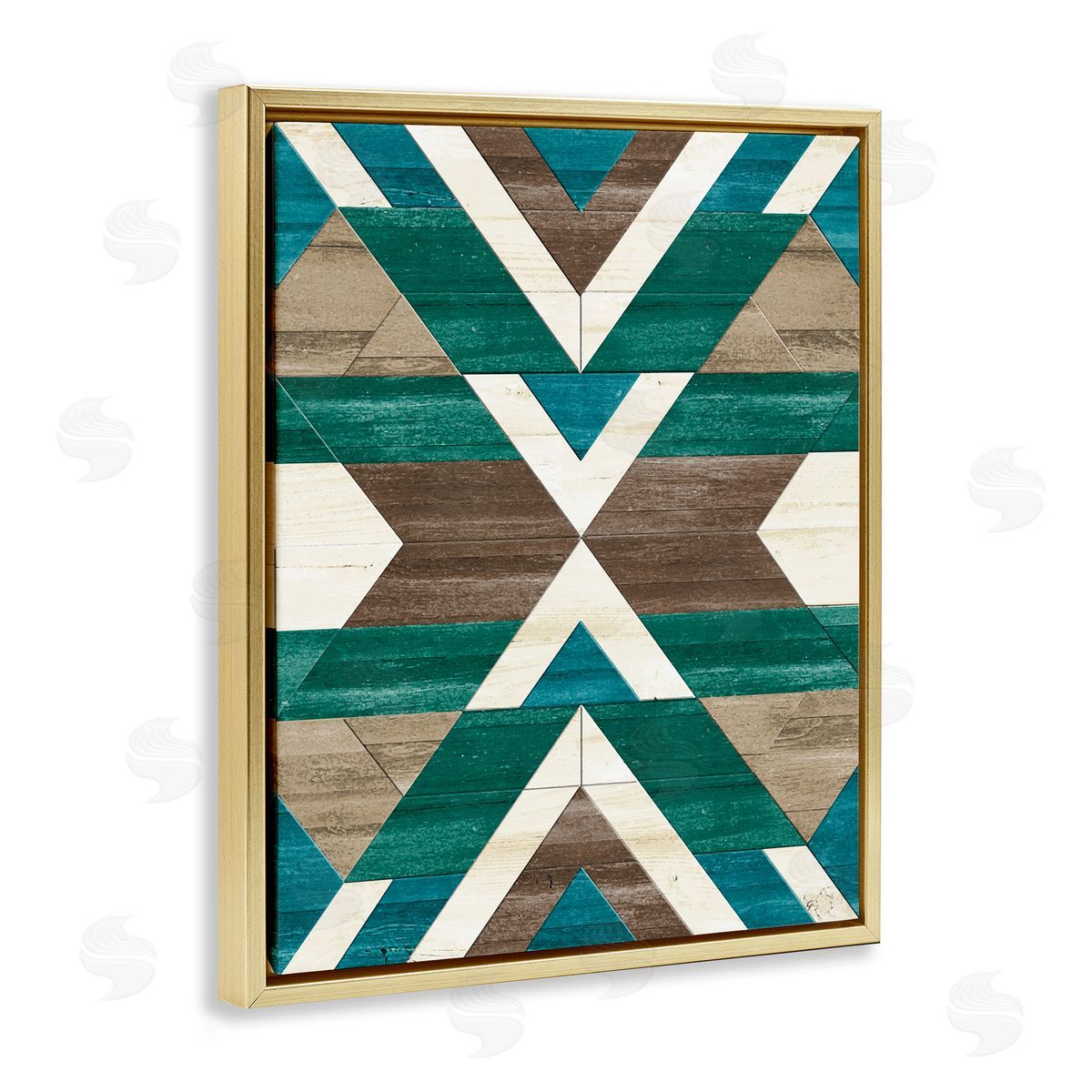 Erica Billups Green Aztec Geometric Pattern