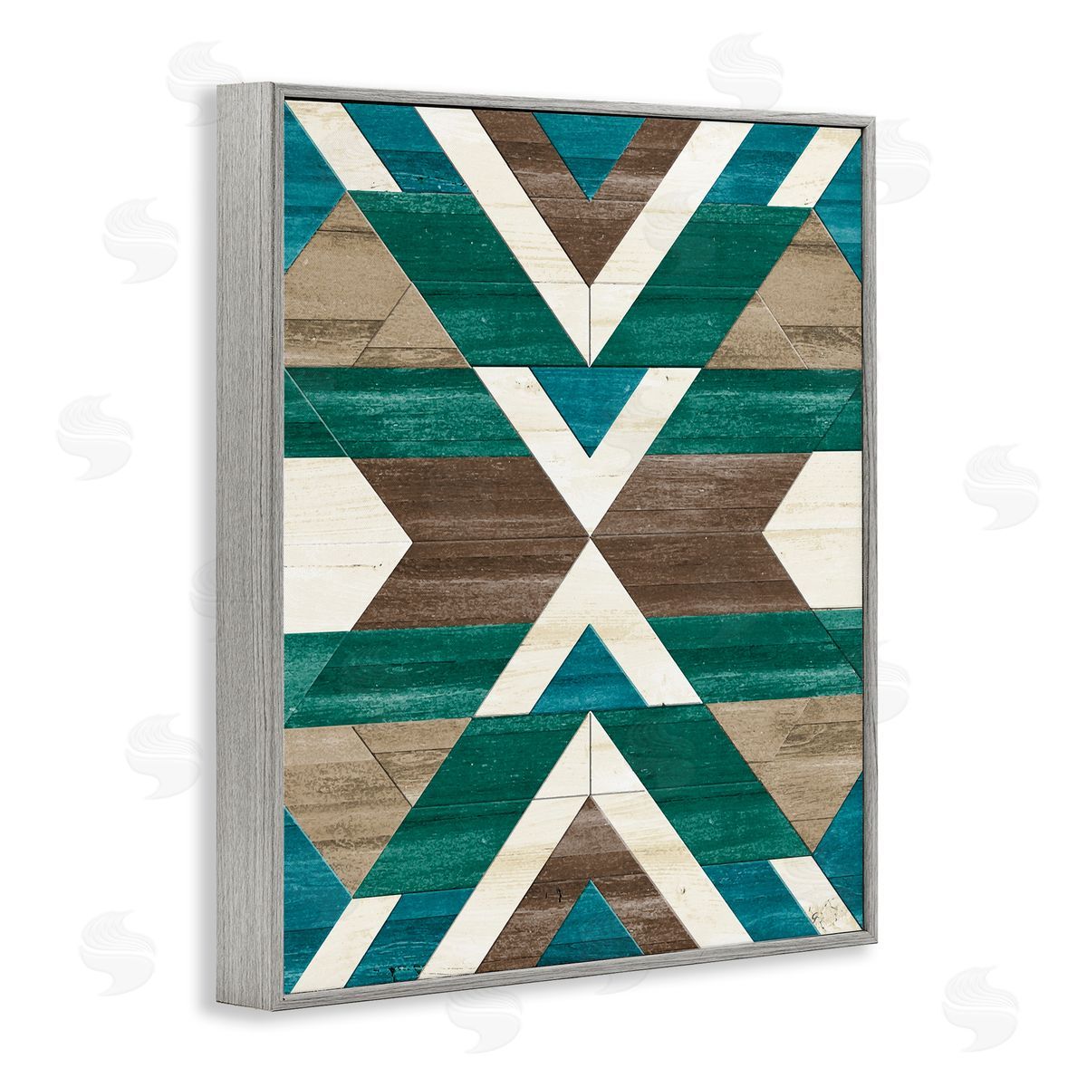 Erica Billups Green Aztec Geometric Pattern