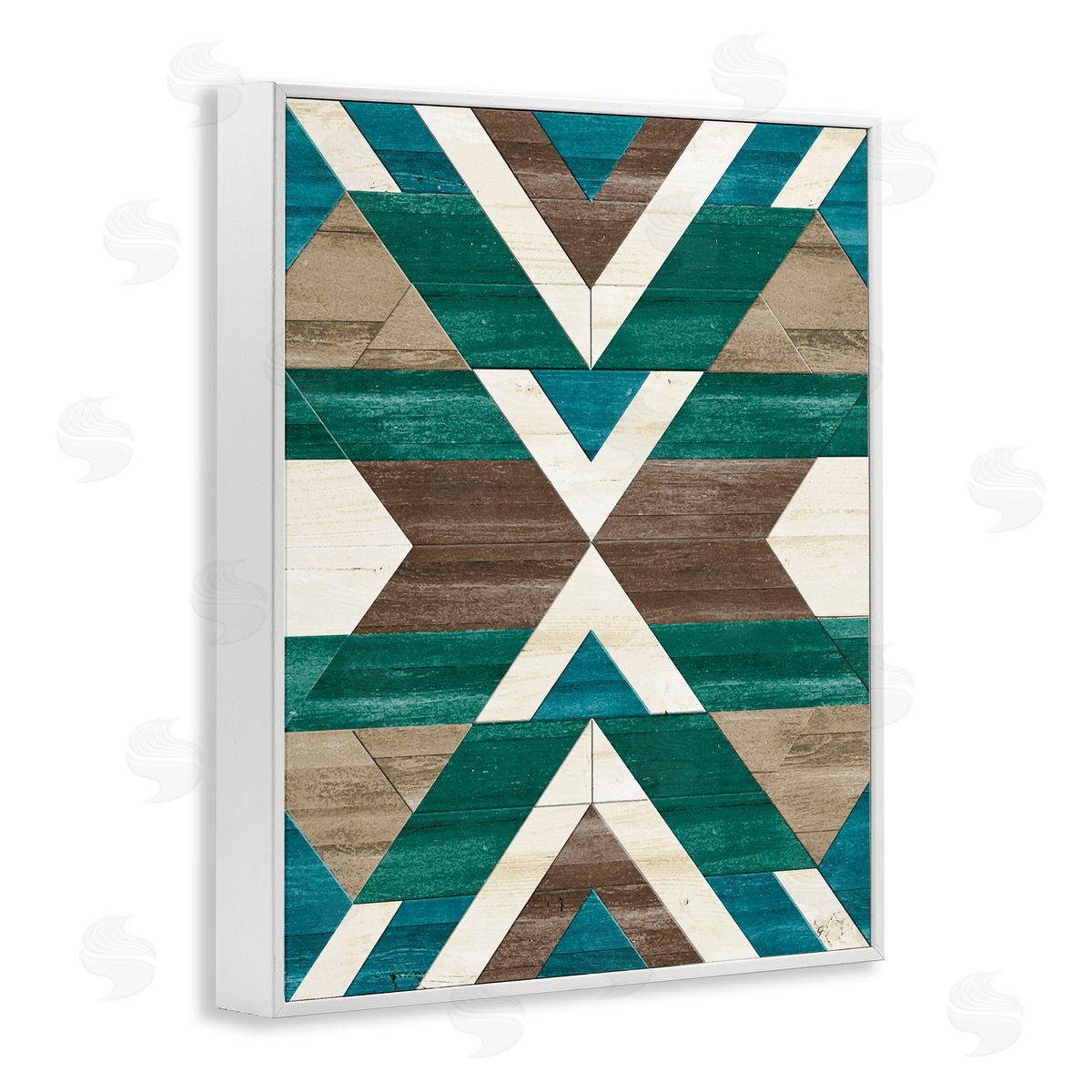 Erica Billups Green Aztec Geometric Pattern