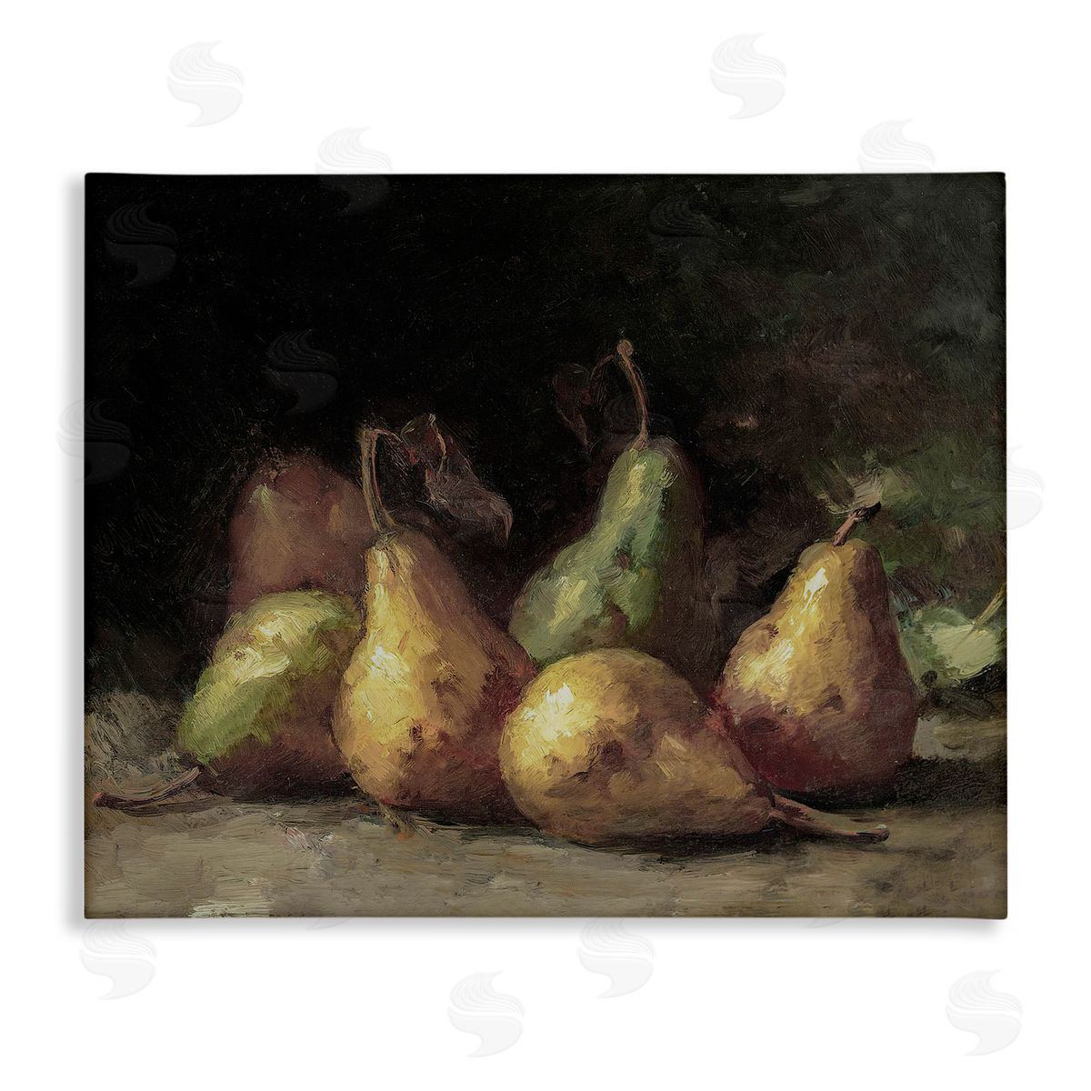 Lettered and Lined Classic Pears Still Life
