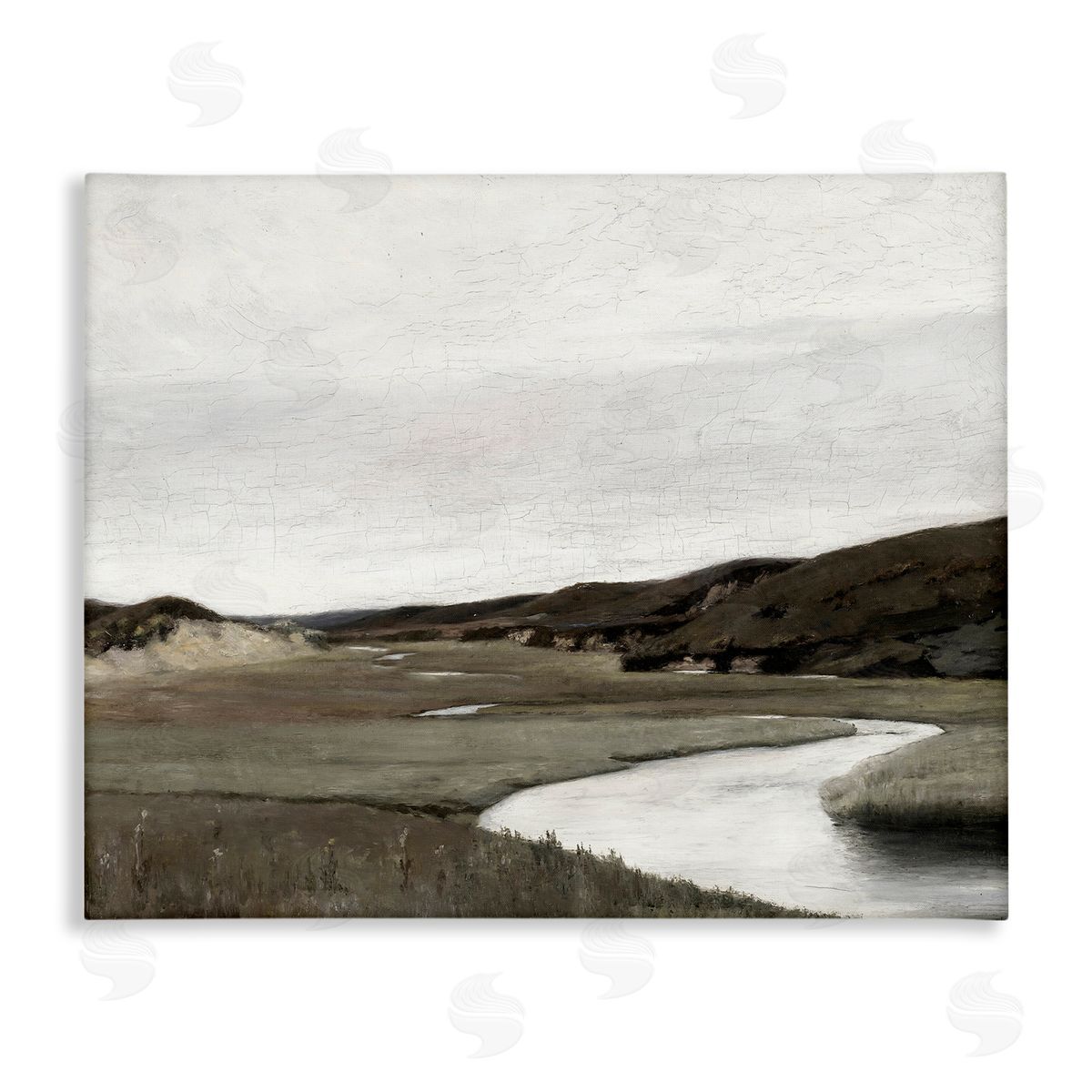 Lettered and Lined Rural Stream Classic Landscape