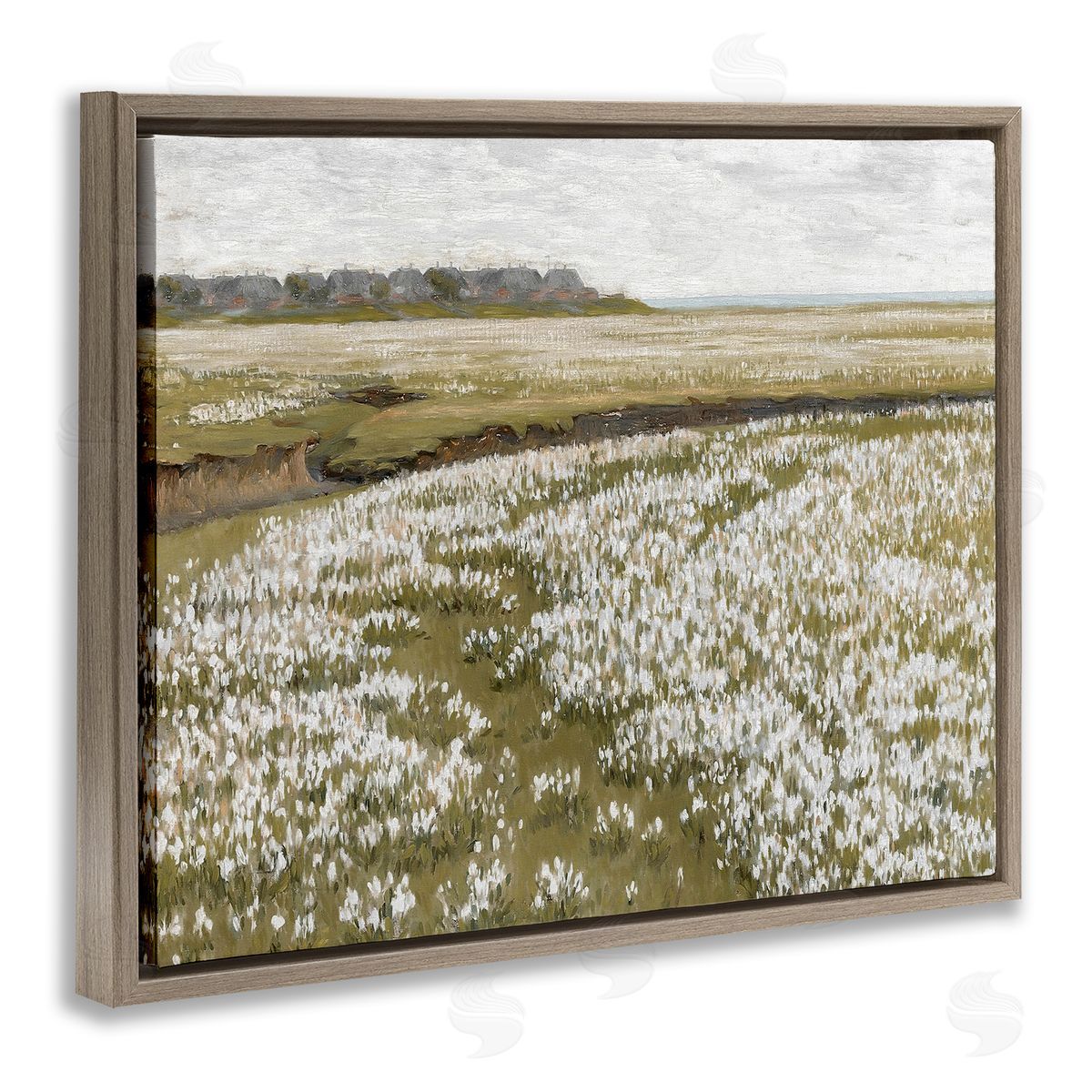 Lettered and Lined Flower Meadow Landscape