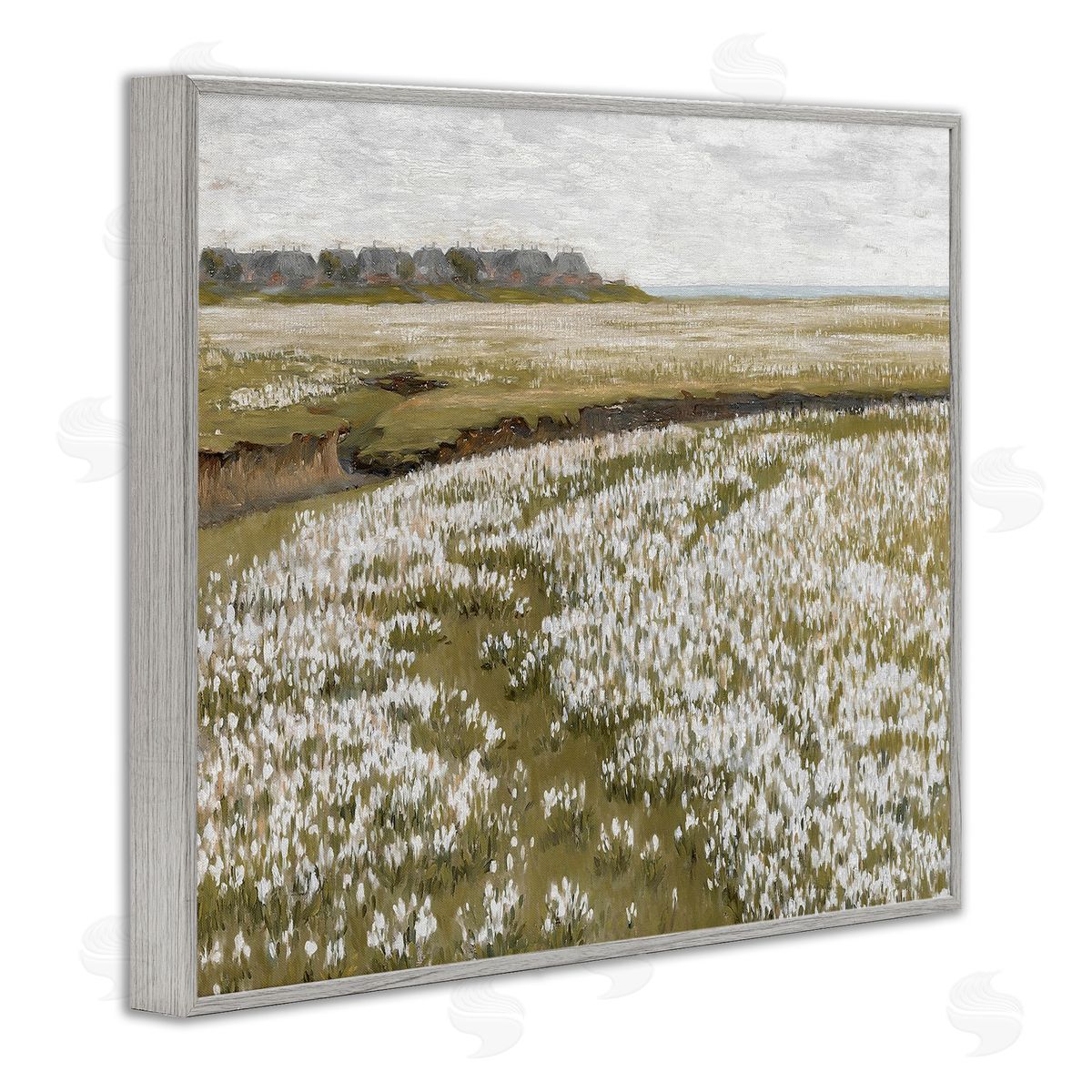 Lettered and Lined Flower Meadow Landscape