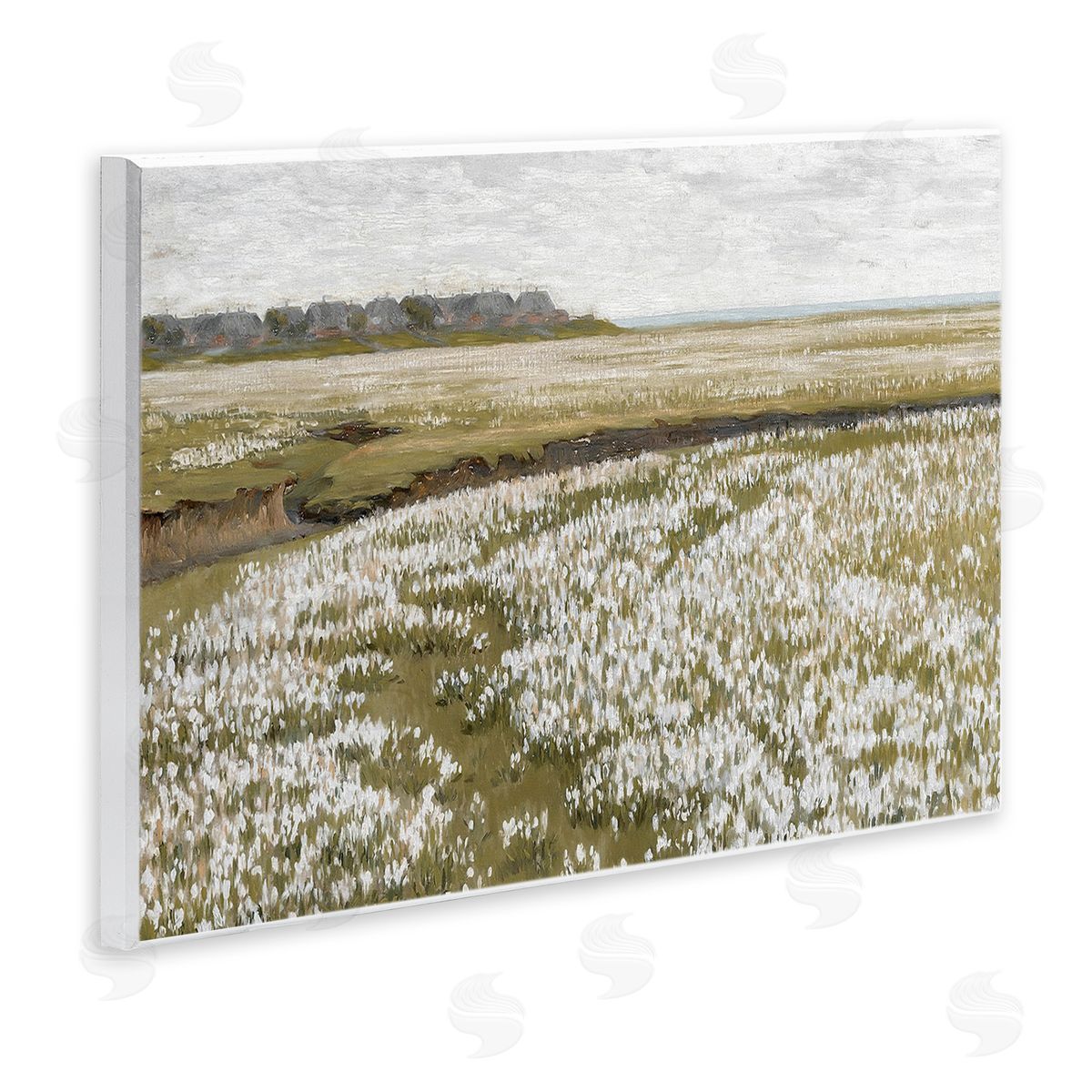Lettered and Lined Flower Meadow Landscape