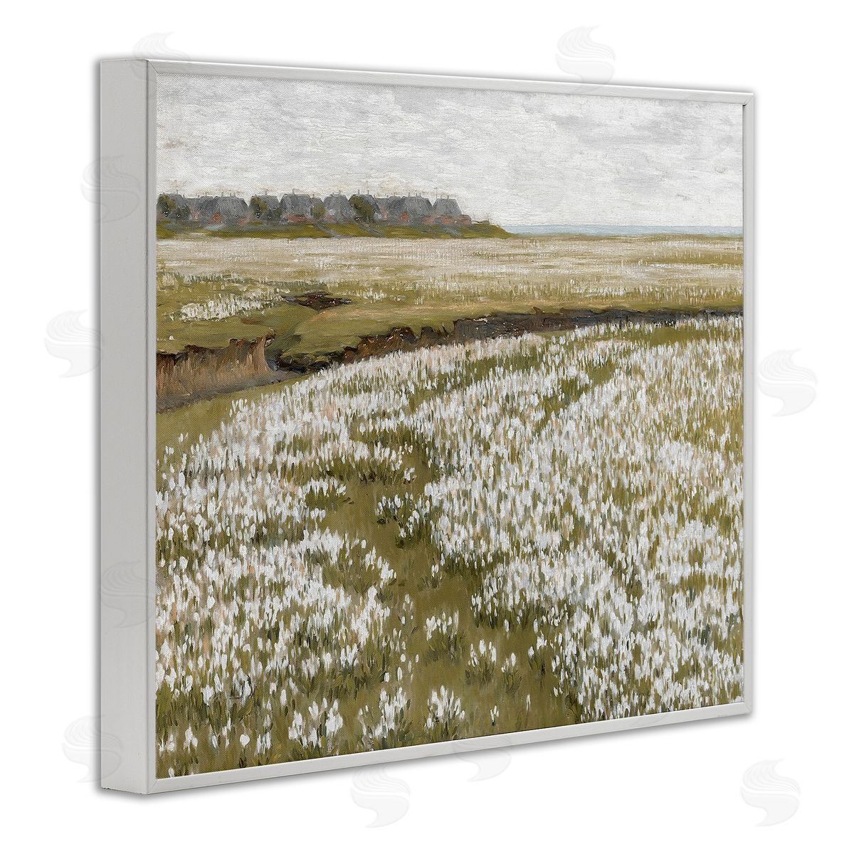 Lettered and Lined Flower Meadow Landscape