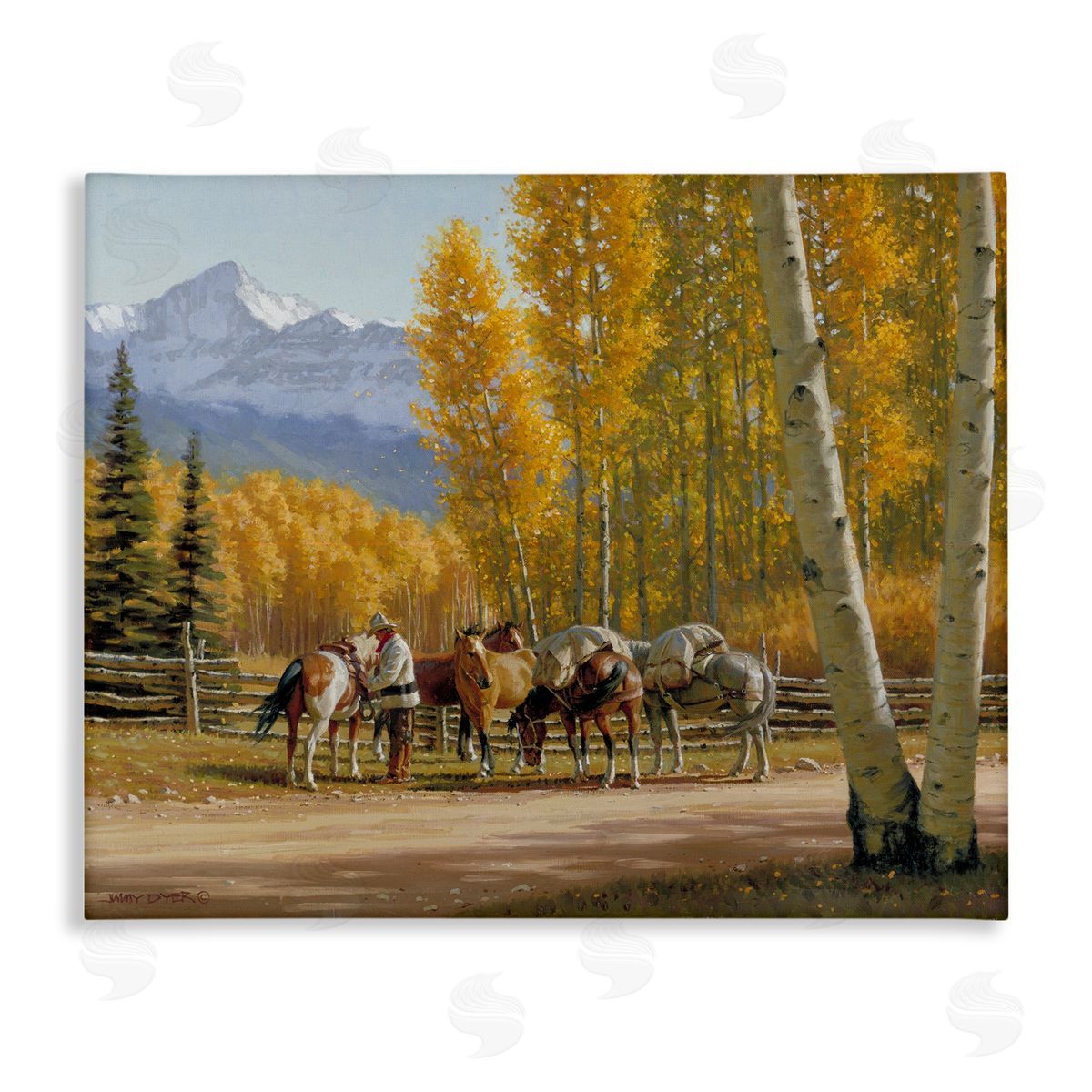 Jimmy Dyer Horses Rural Farm Foliage 