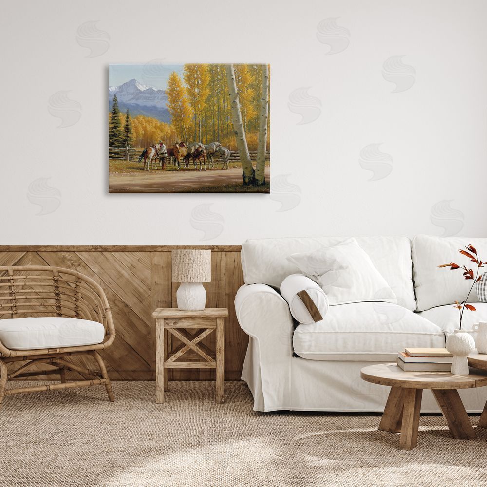 Jimmy Dyer Horses Rural Farm Foliage 