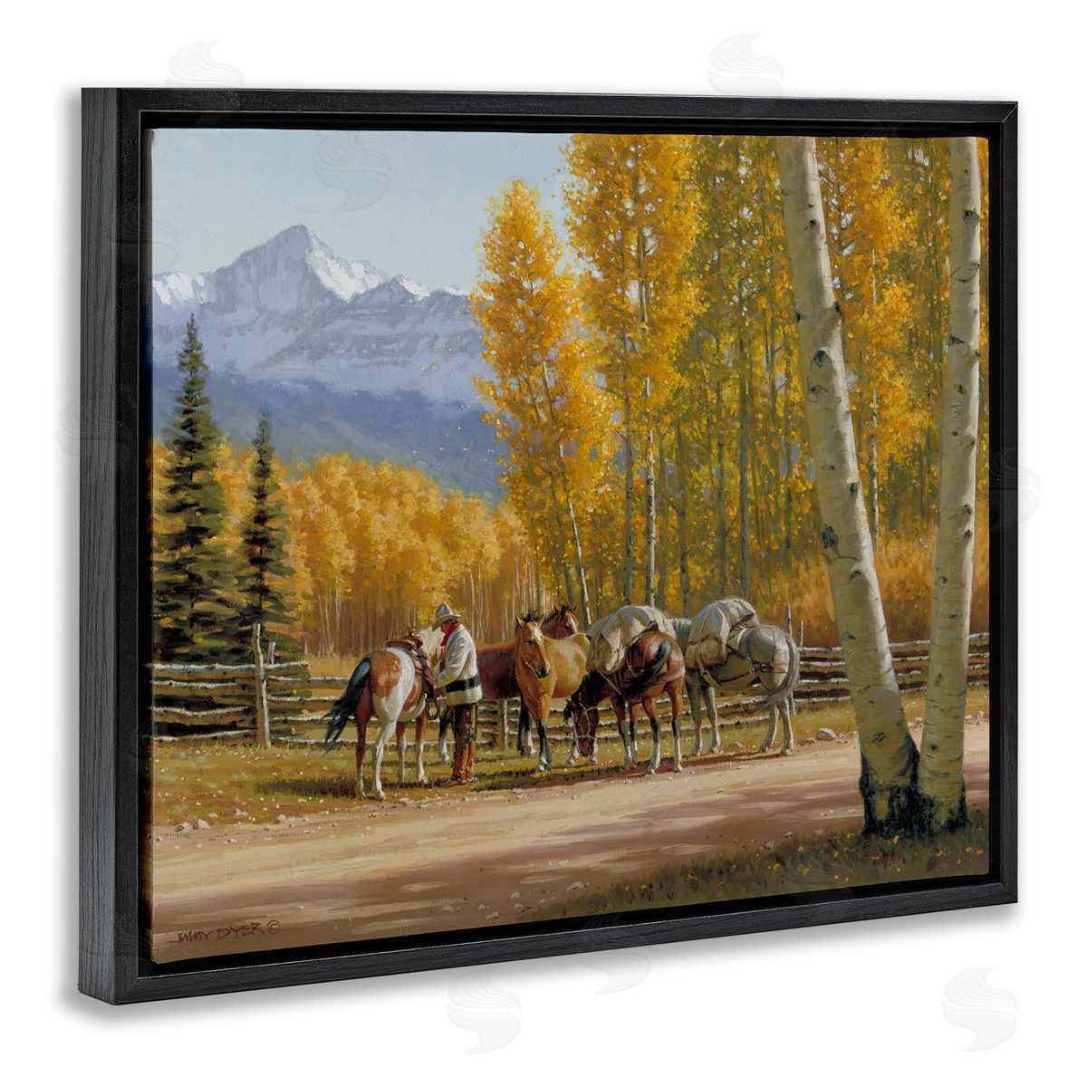 Jimmy Dyer Horses Rural Farm Foliage 