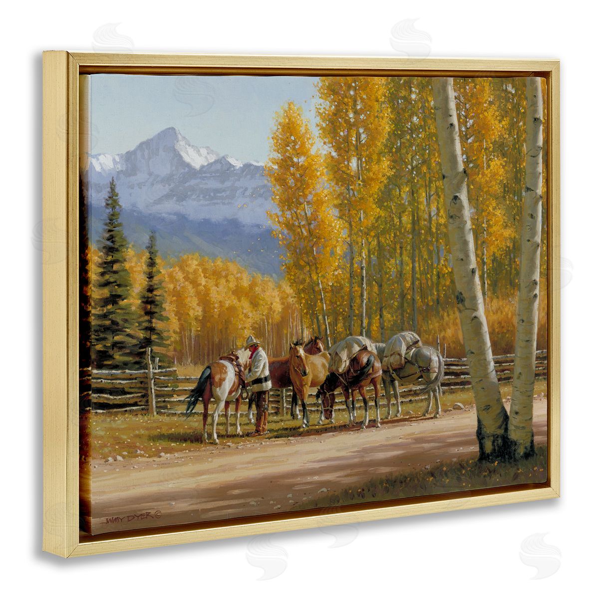 Jimmy Dyer Horses Rural Farm Foliage 