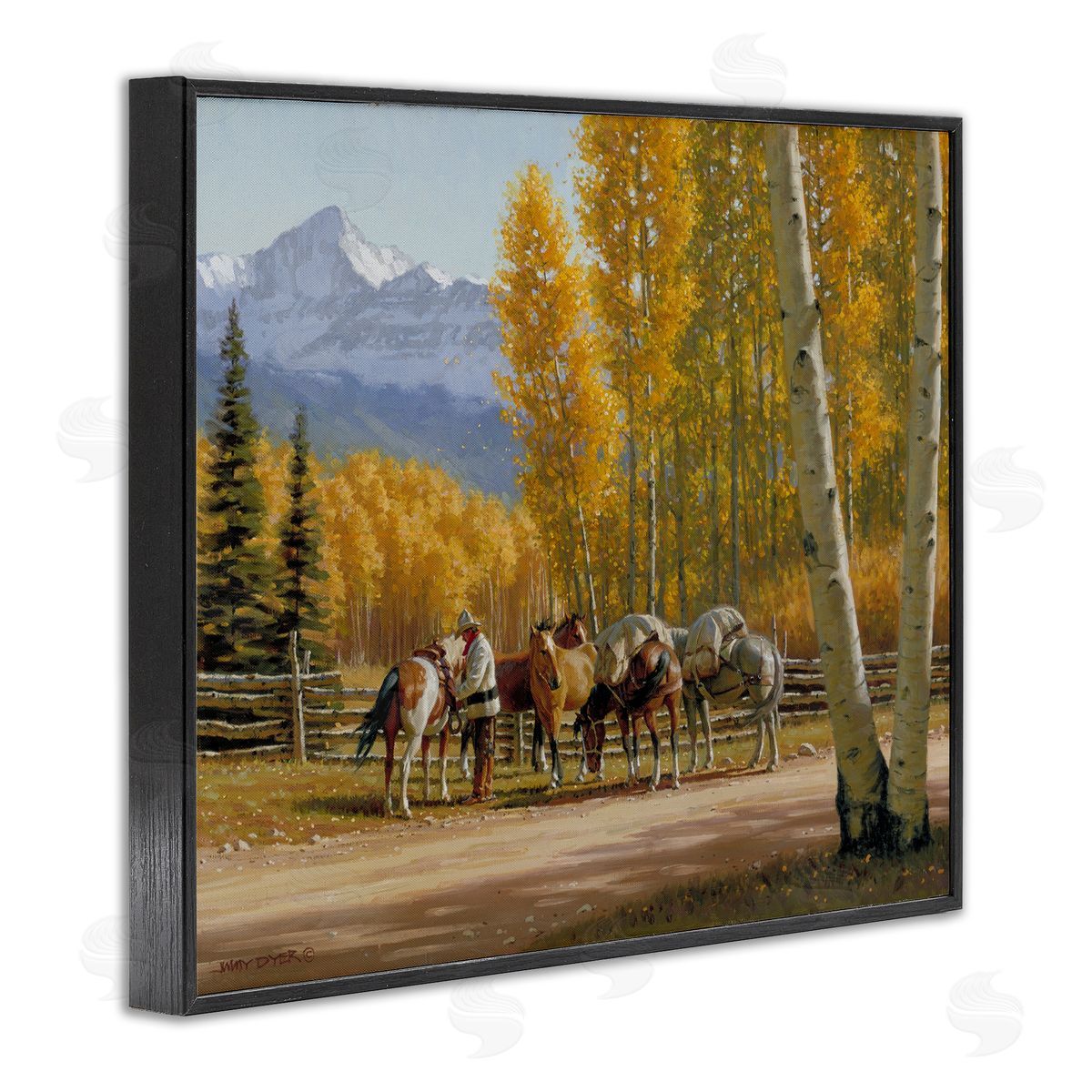 Jimmy Dyer Horses Rural Farm Foliage 