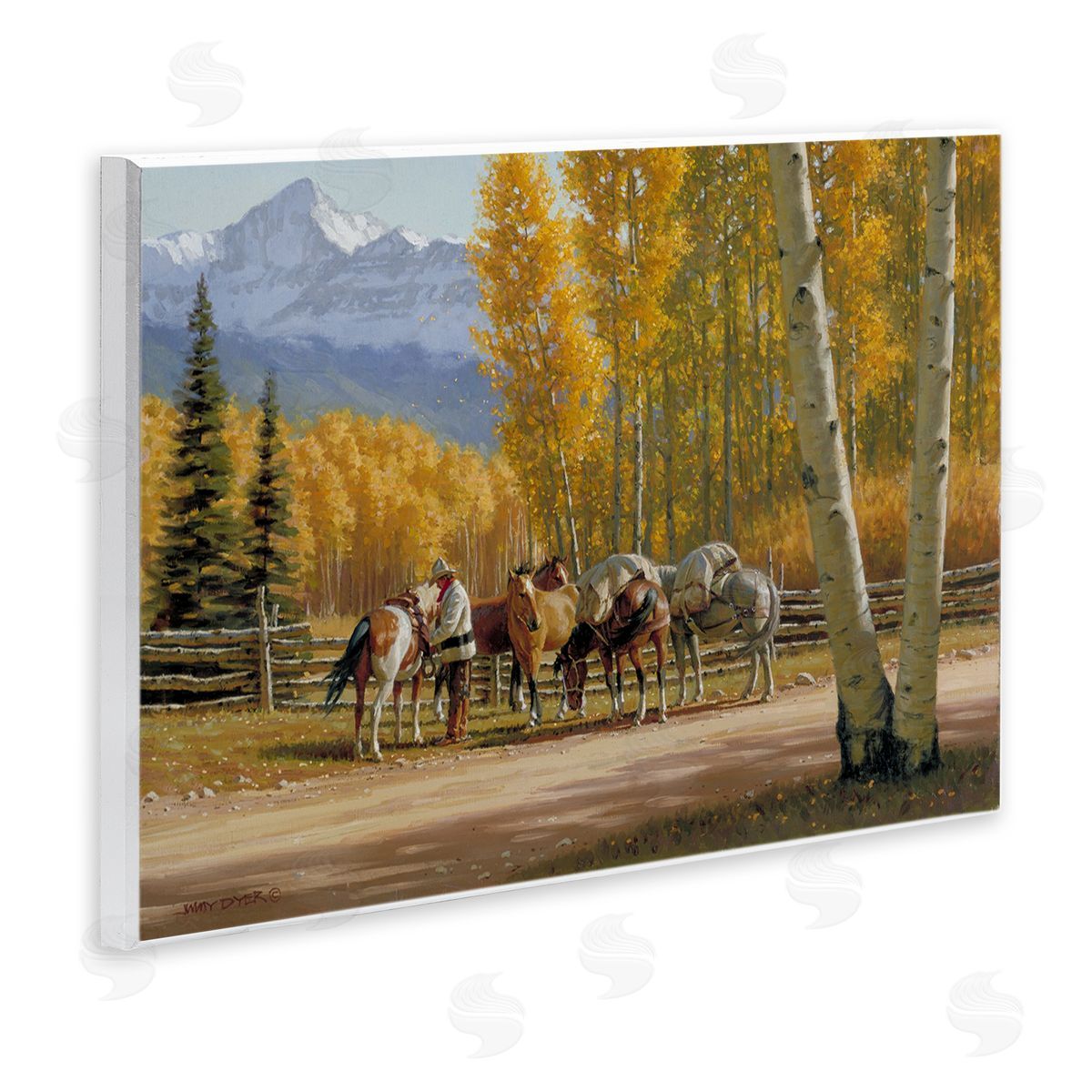 Jimmy Dyer Horses Rural Farm Foliage 