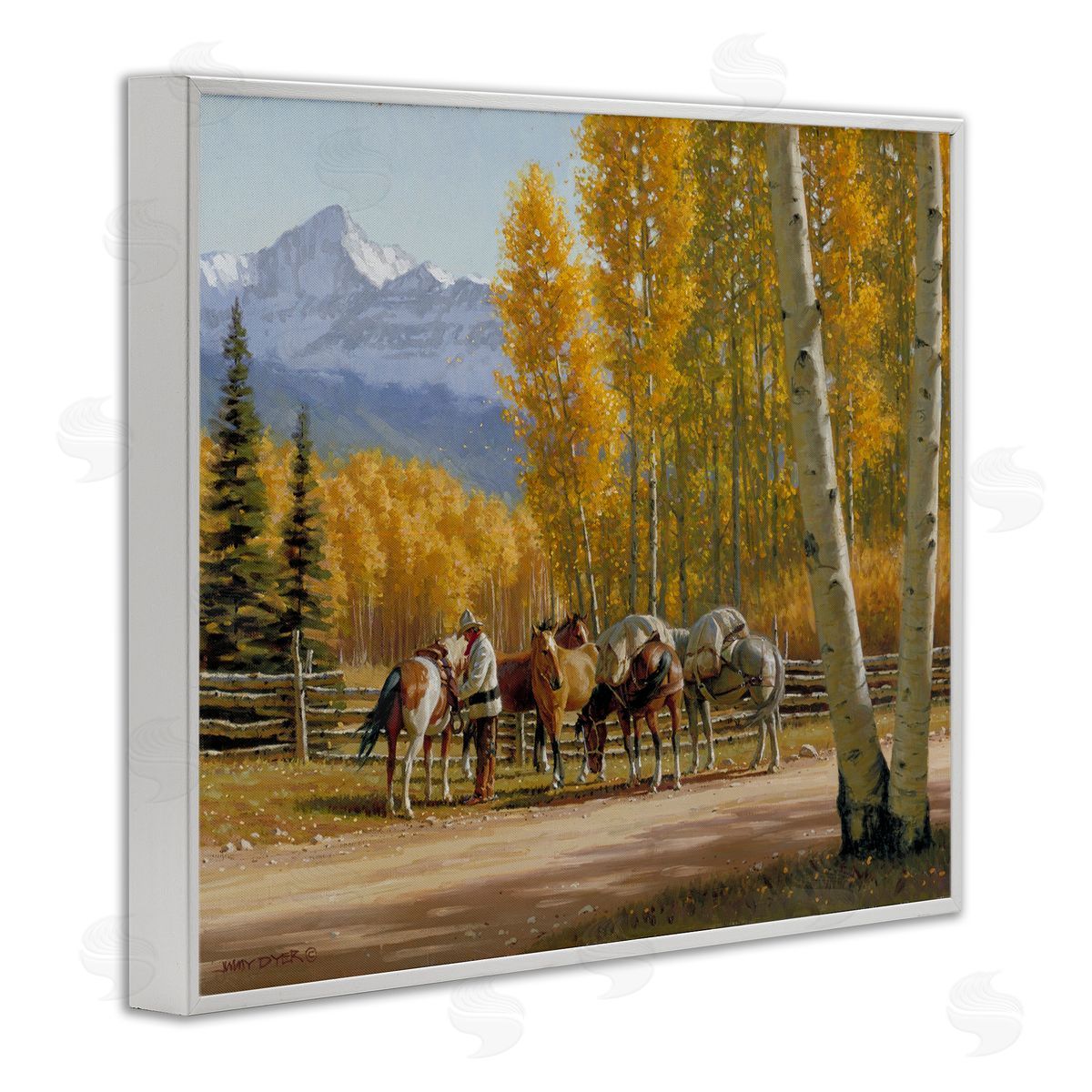 Jimmy Dyer Horses Rural Farm Foliage 