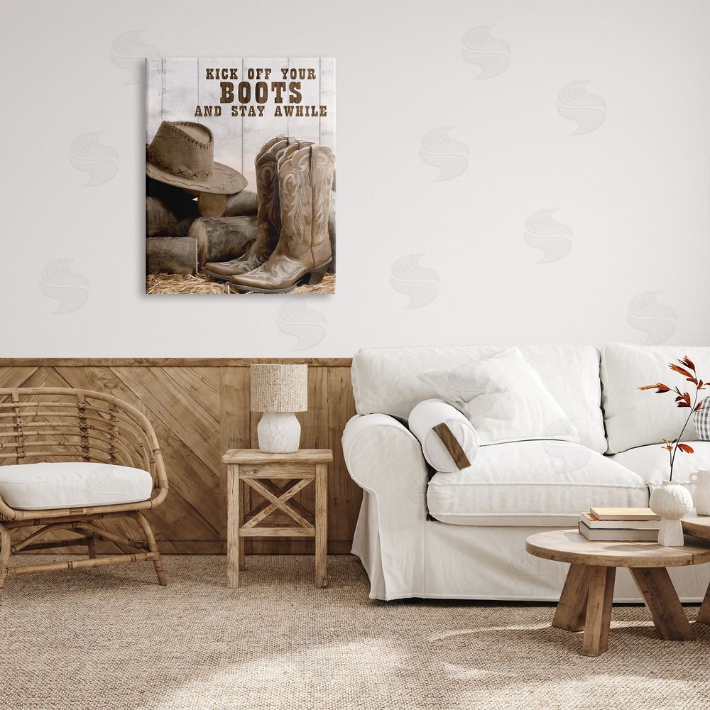 Kim Allen Kick Off Boots Stay Awhile Phrase