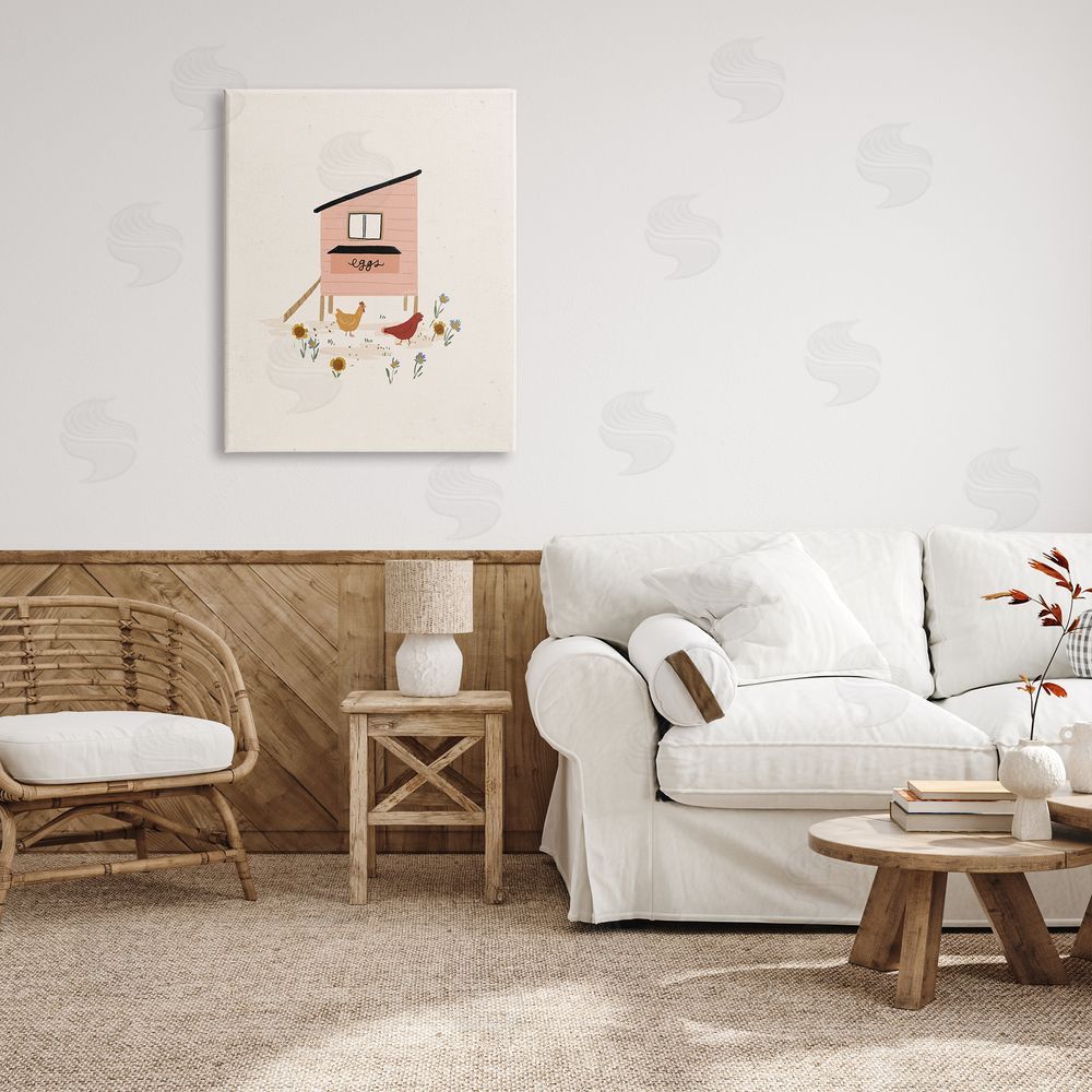 Loni Harris Pastel Hen House Eggs Chickens