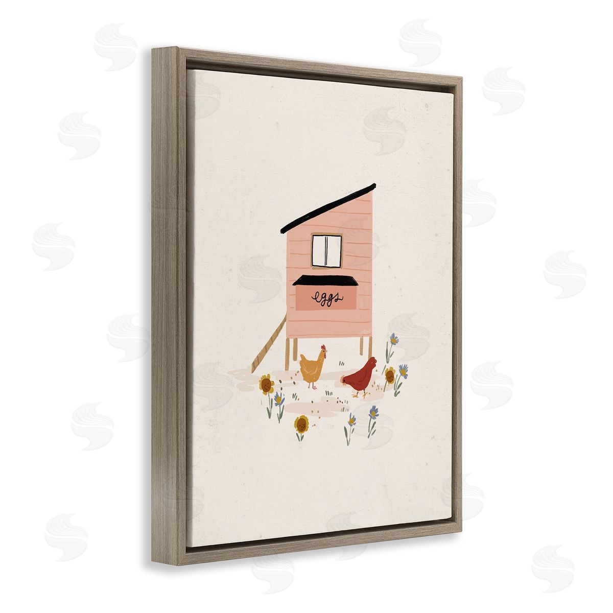 Loni Harris Pastel Hen House Eggs Chickens