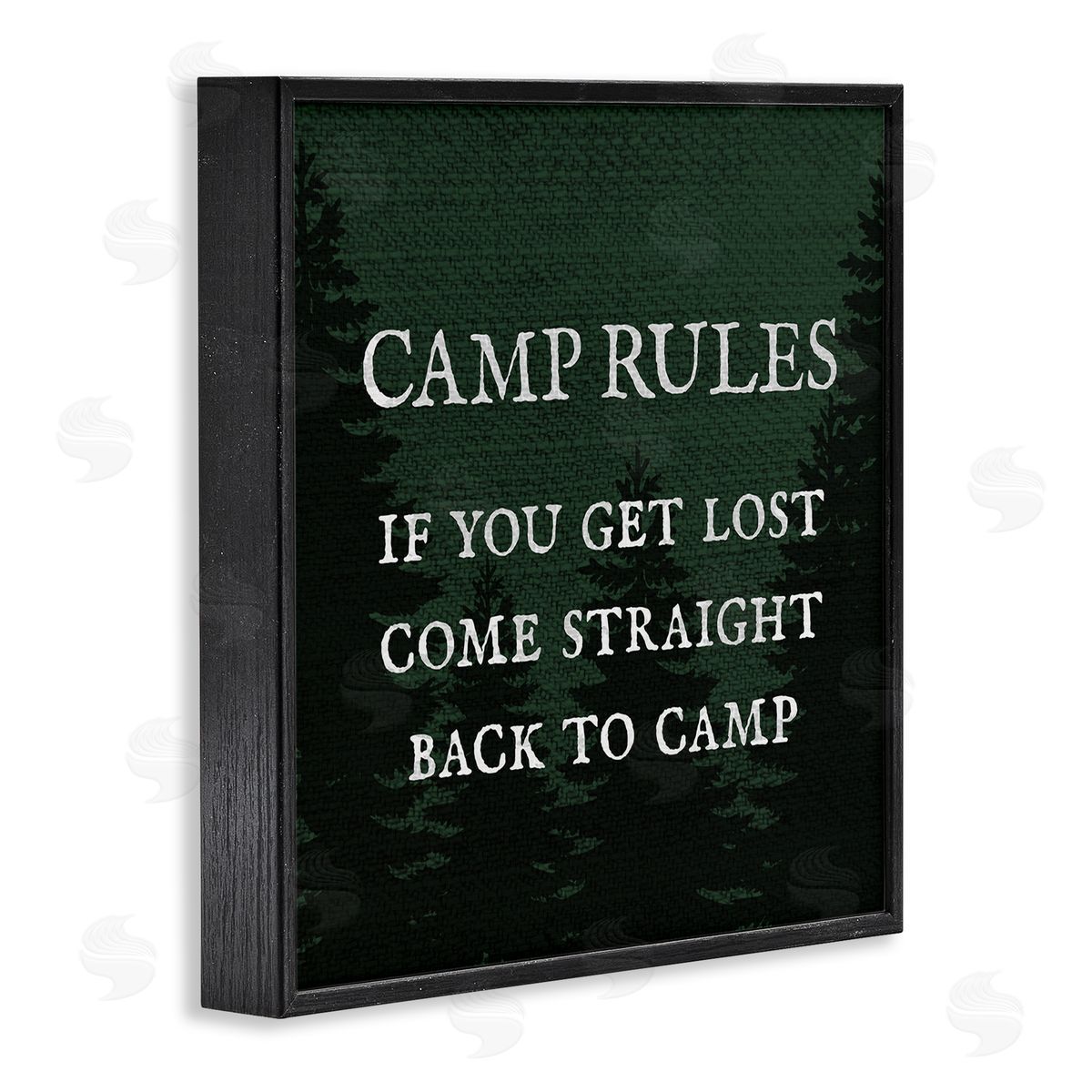 Stupell Studio Camp Rules If You Get Lost Funny Black Framed Glicee Wall Art Print