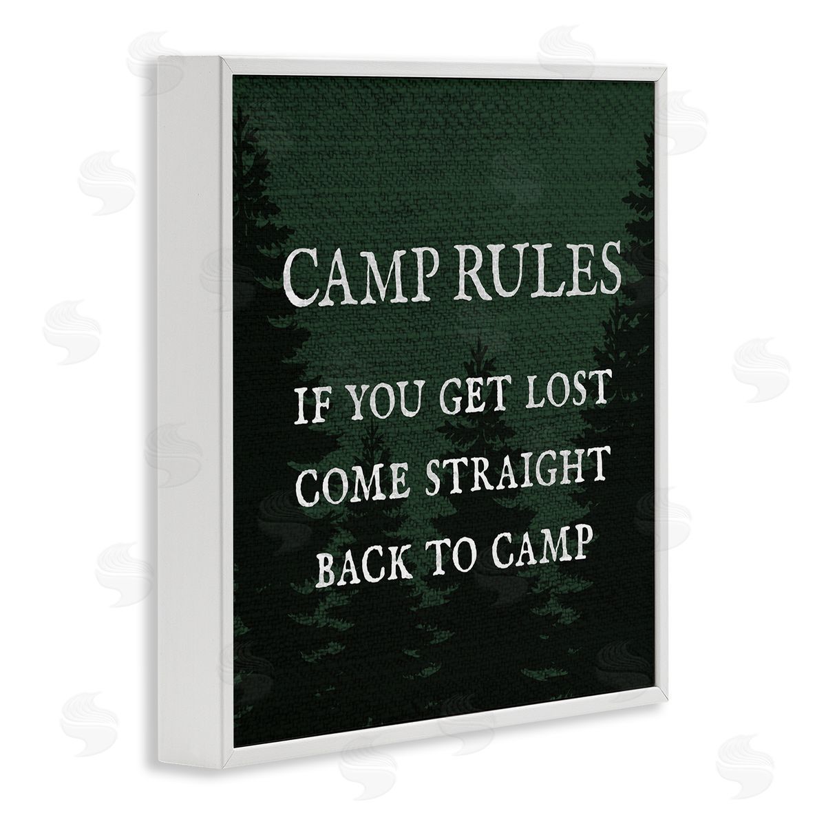 Stupell Studio Camp Rules If You Get Lost Funny White Framed Glicee Wall Art Print