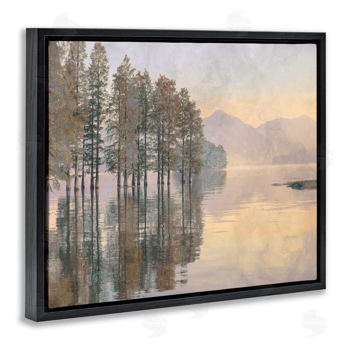 Stupell Studio Woodland Lake Reflection Landscape