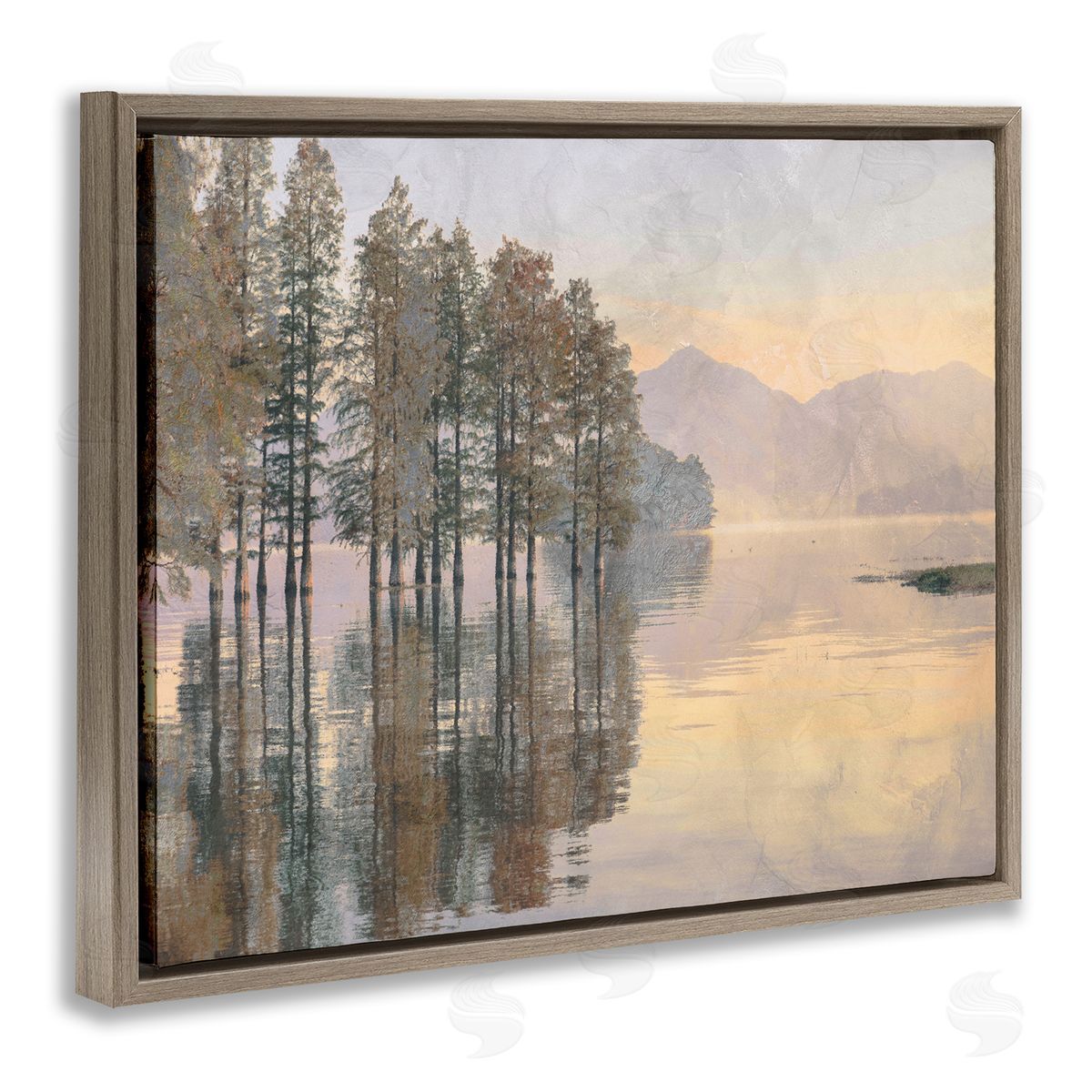 Stupell Studio Woodland Lake Reflection Landscape