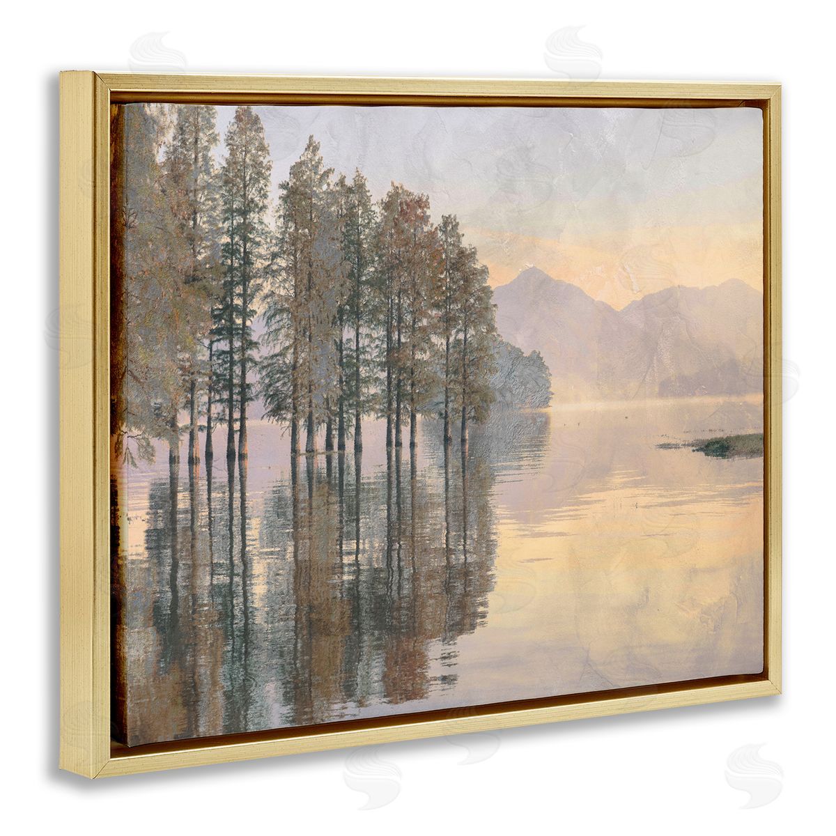 Stupell Studio Woodland Lake Reflection Landscape