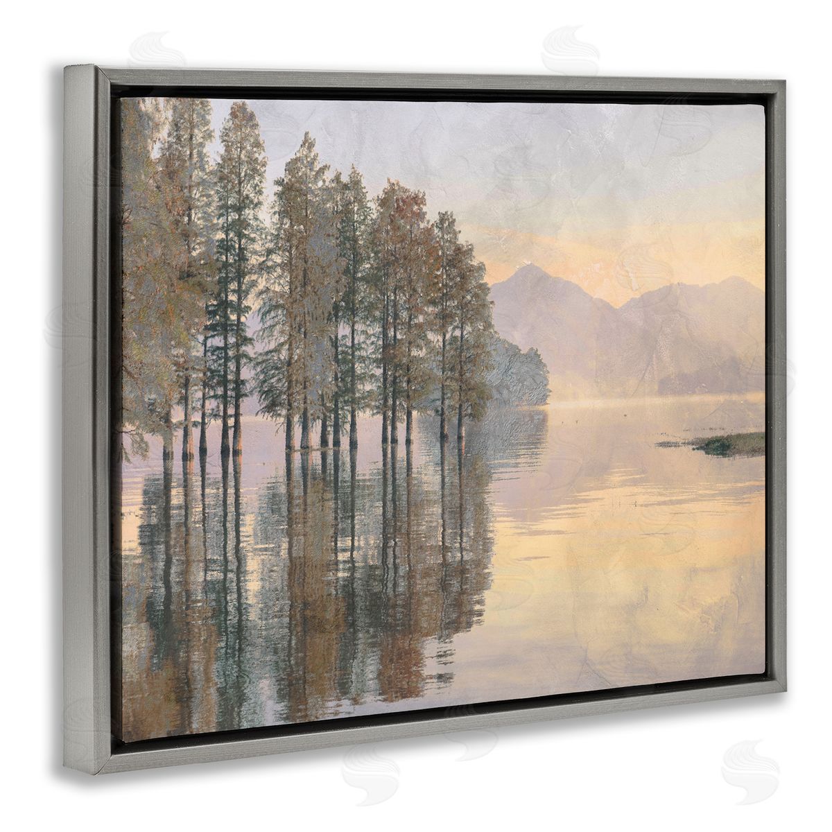 Stupell Studio Woodland Lake Reflection Landscape
