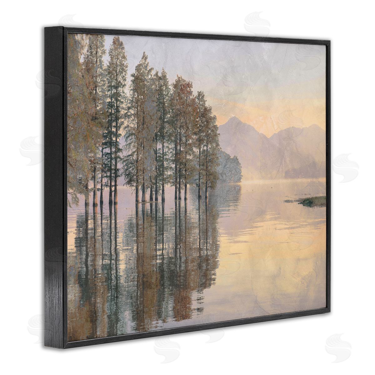 Stupell Studio Woodland Lake Reflection Landscape