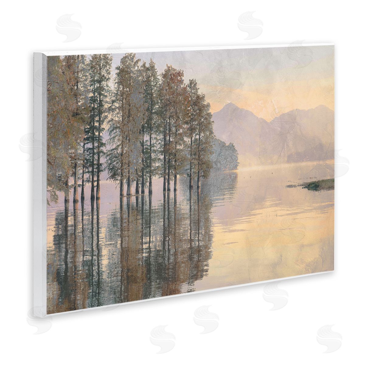Stupell Studio Woodland Lake Reflection Landscape