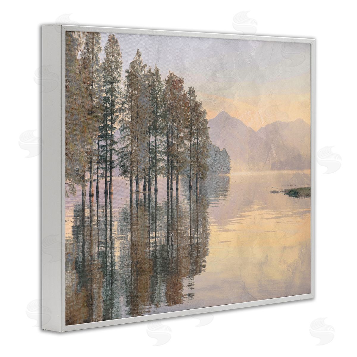 Stupell Studio Woodland Lake Reflection Landscape