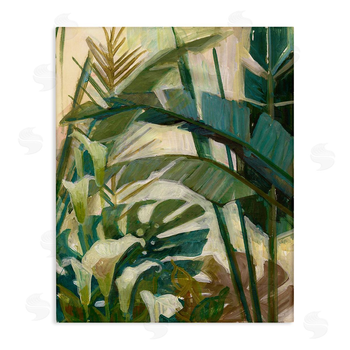 Elaine Vollherbst-Lane Tropical Jungle Plant Leaves