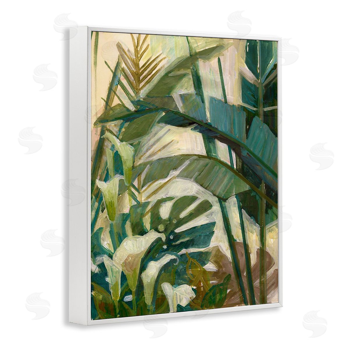 Elaine Vollherbst-Lane Tropical Jungle Plant Leaves
