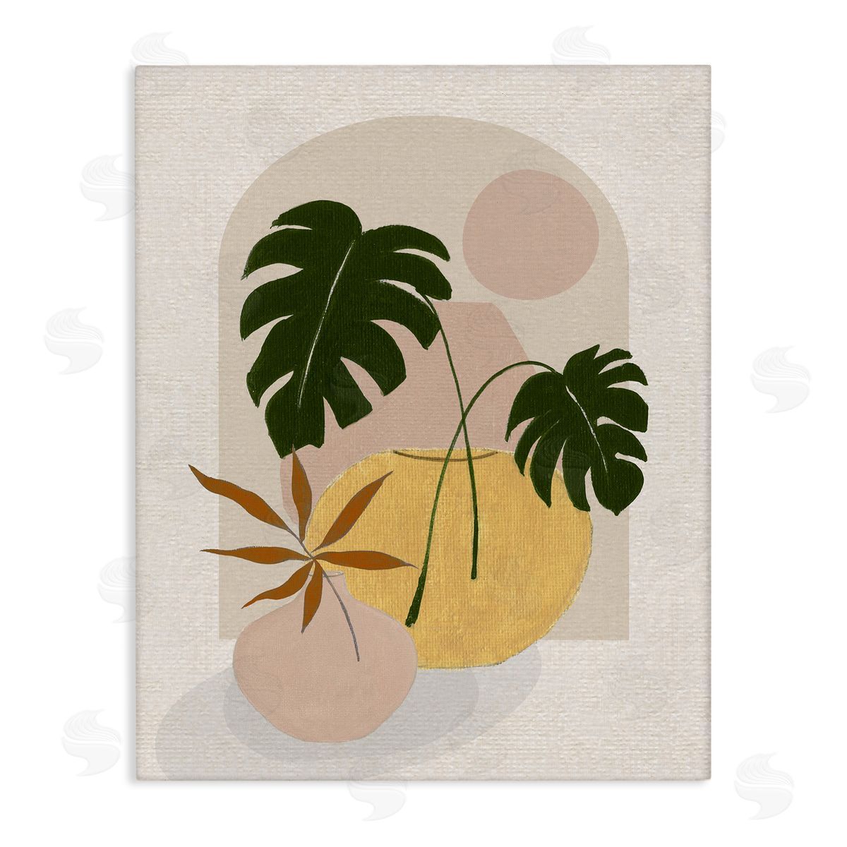 Janet Tava Potted Monstera Plant Leaves