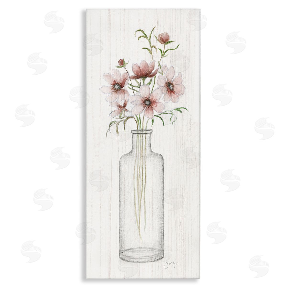 Janet Tava Pink Flower Blossoms Vase