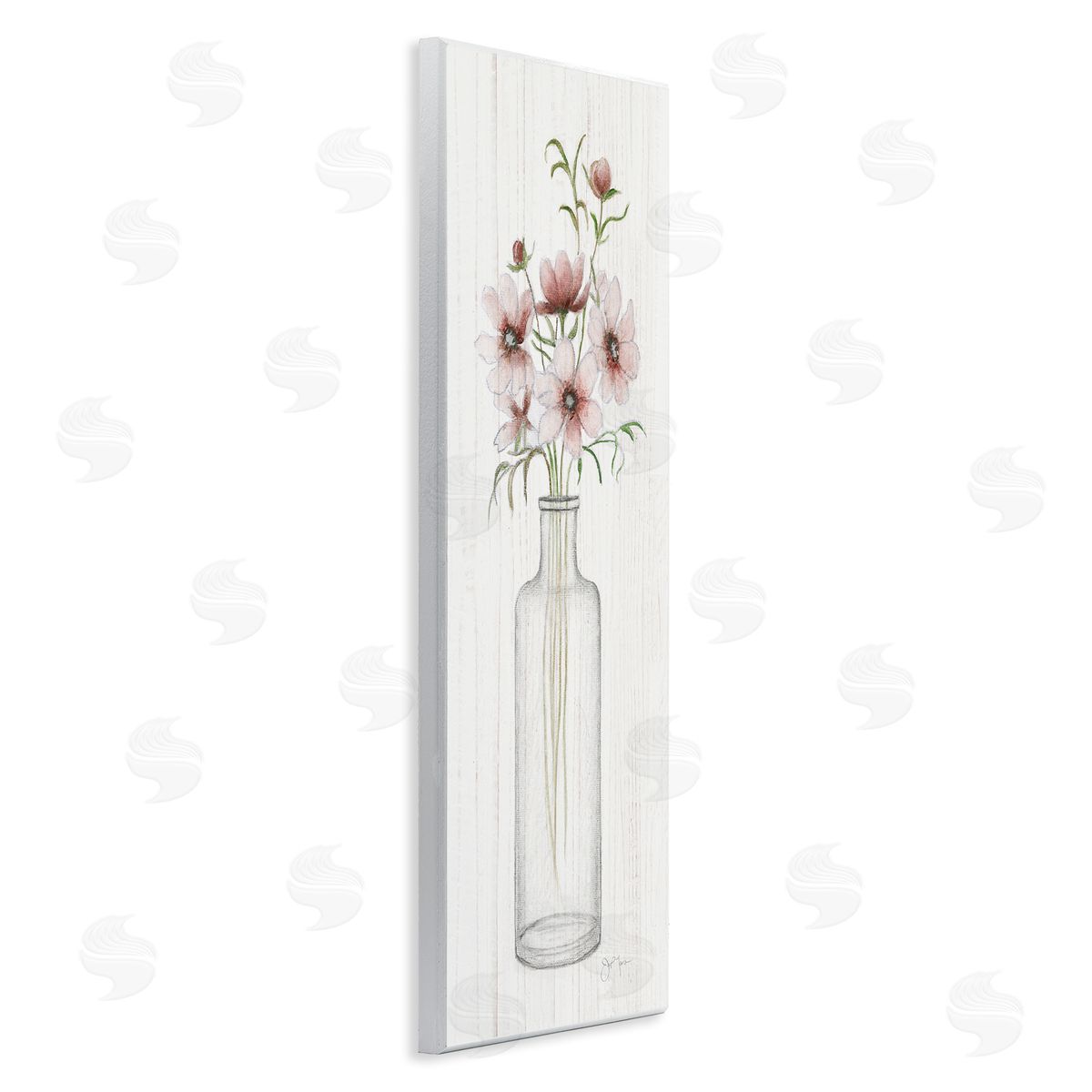 Janet Tava Pink Flower Blossoms Vase