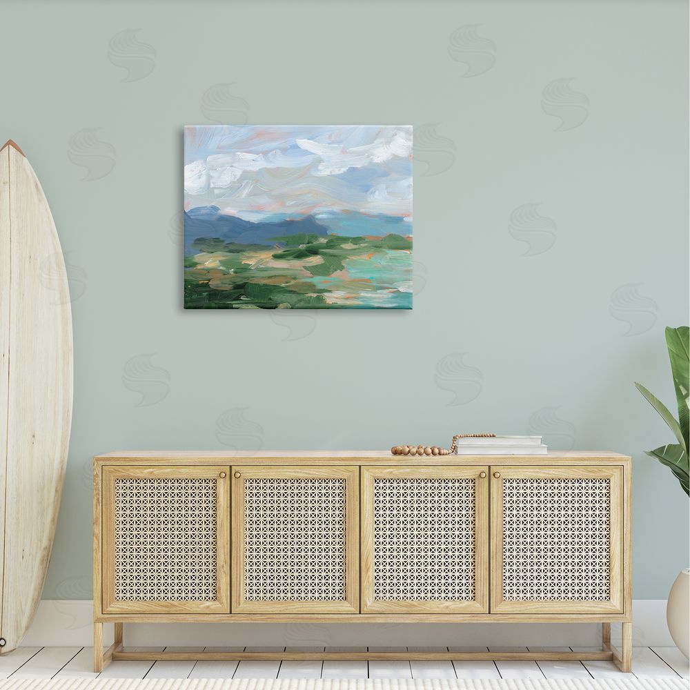 Ethan Harper Modern Brushed Cloudy Landscape